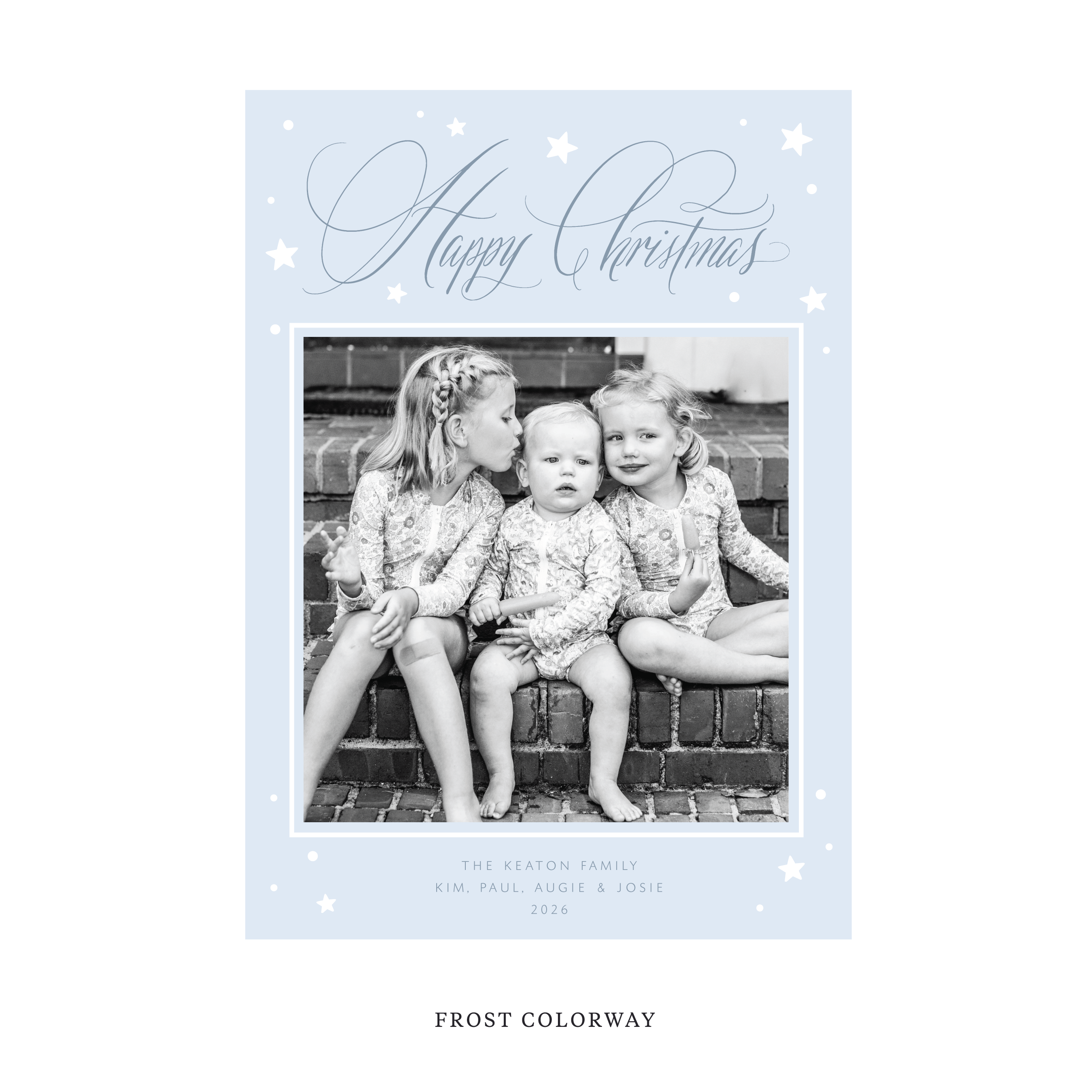 Keaton Classic Flat Print Holiday Card, Large