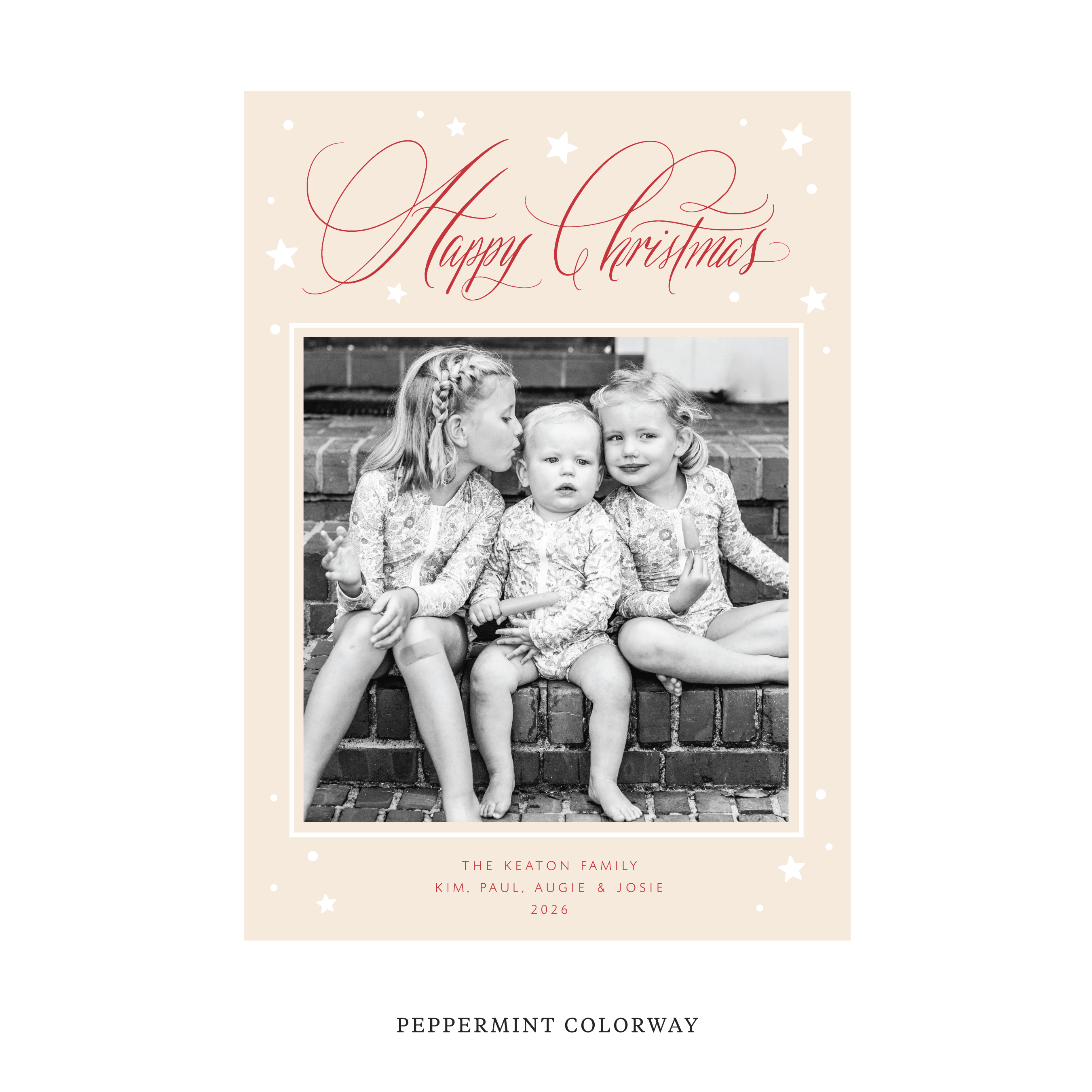 Keaton Classic Flat Print Holiday Card, Large