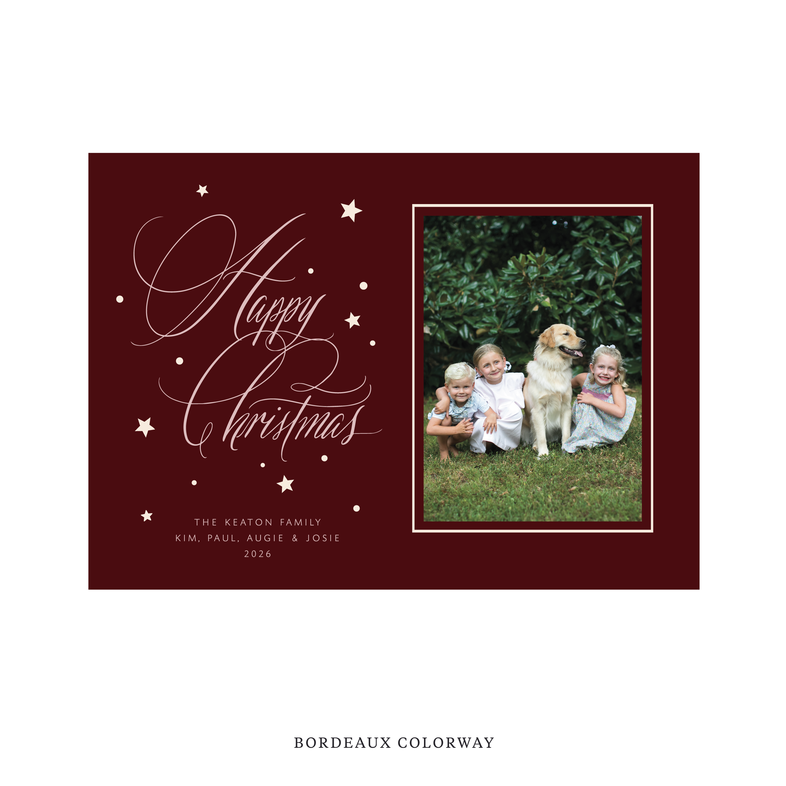 Keaton Classic Flat Print Holiday Card, Large II