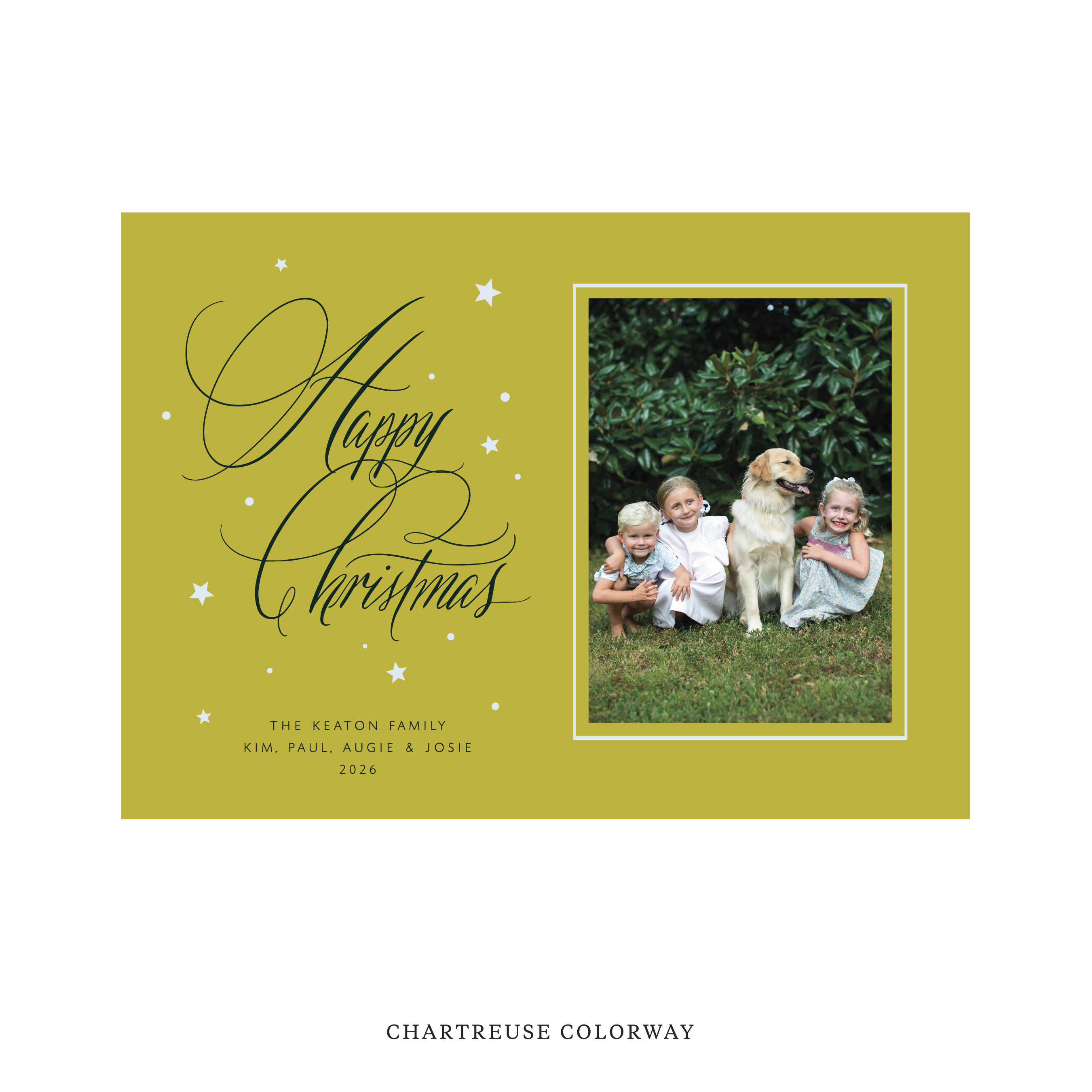 Keaton Classic Flat Print Holiday Card, Large II