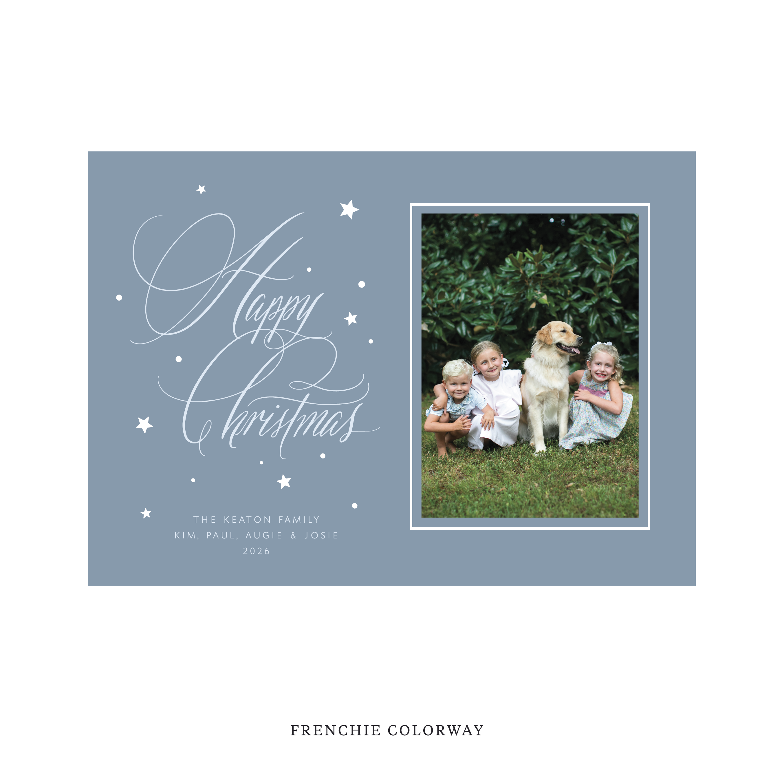 Keaton Classic Flat Print Holiday Card, Large II