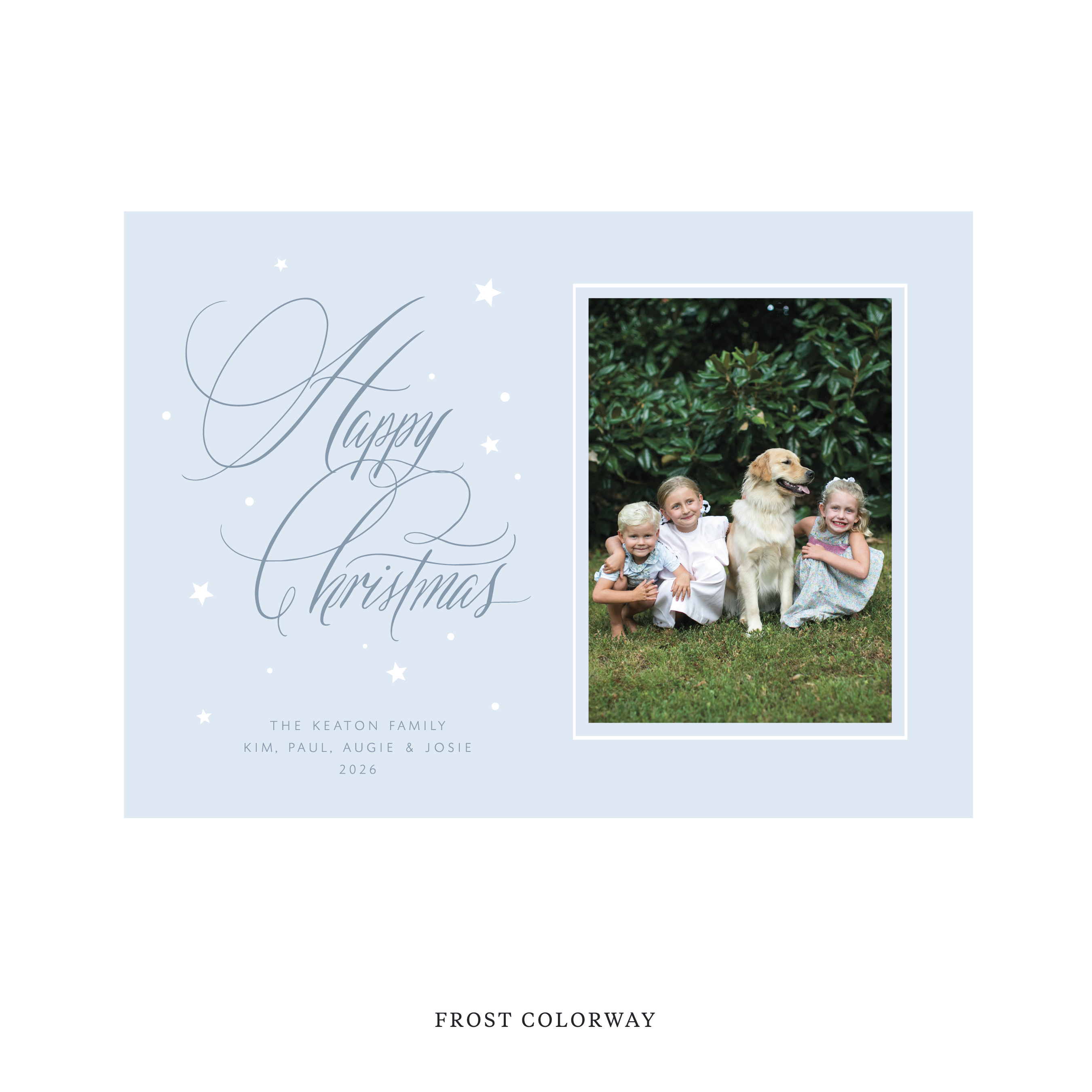 Keaton Classic Flat Print Holiday Card, Large II