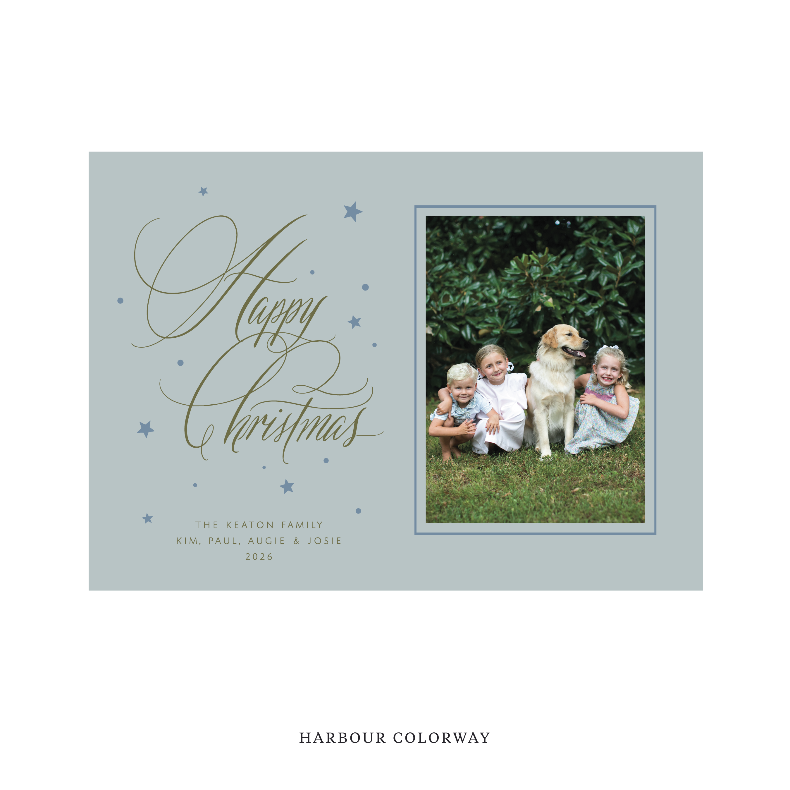 Keaton Classic Flat Print Holiday Card, Large II