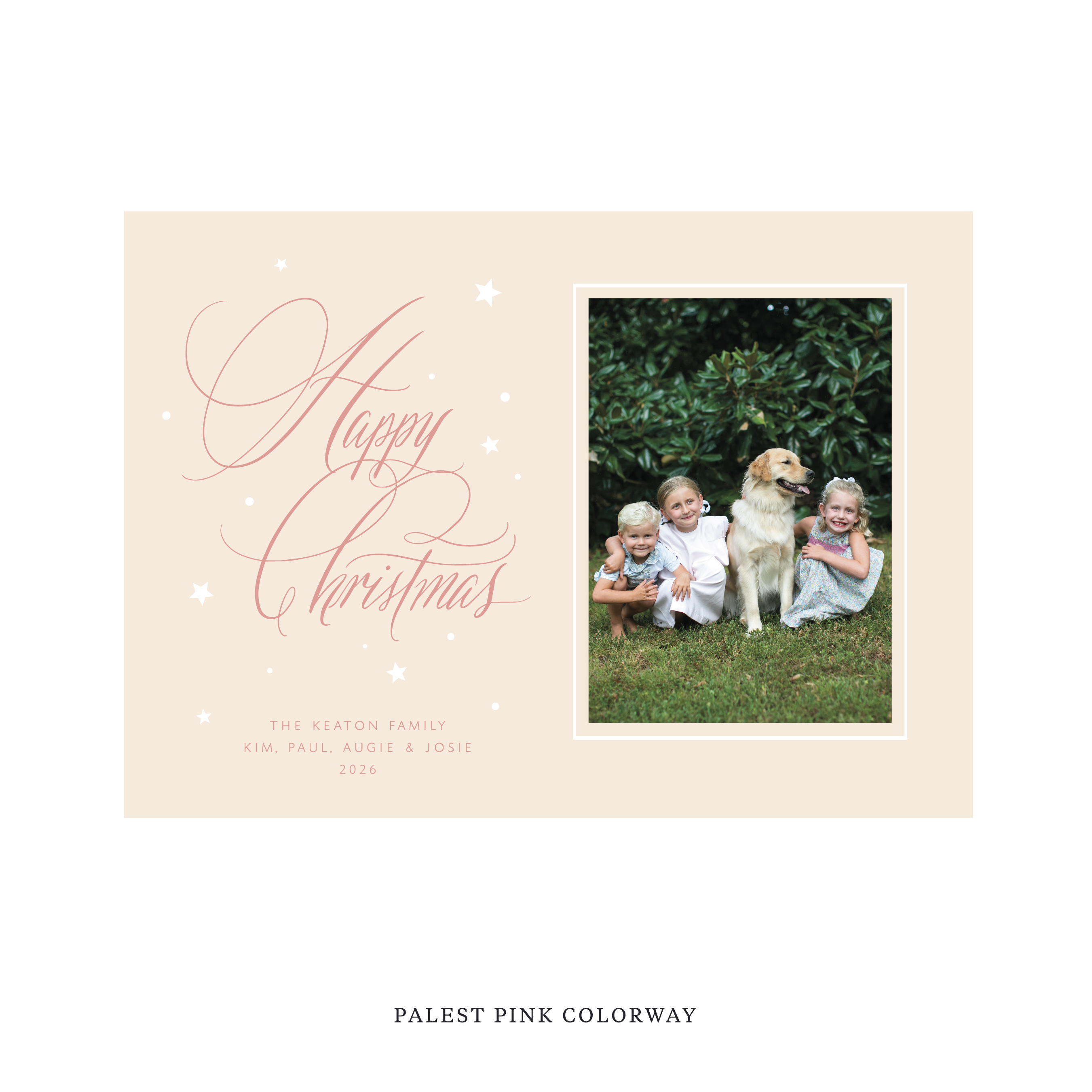 Keaton Classic Flat Print Holiday Card, Large II
