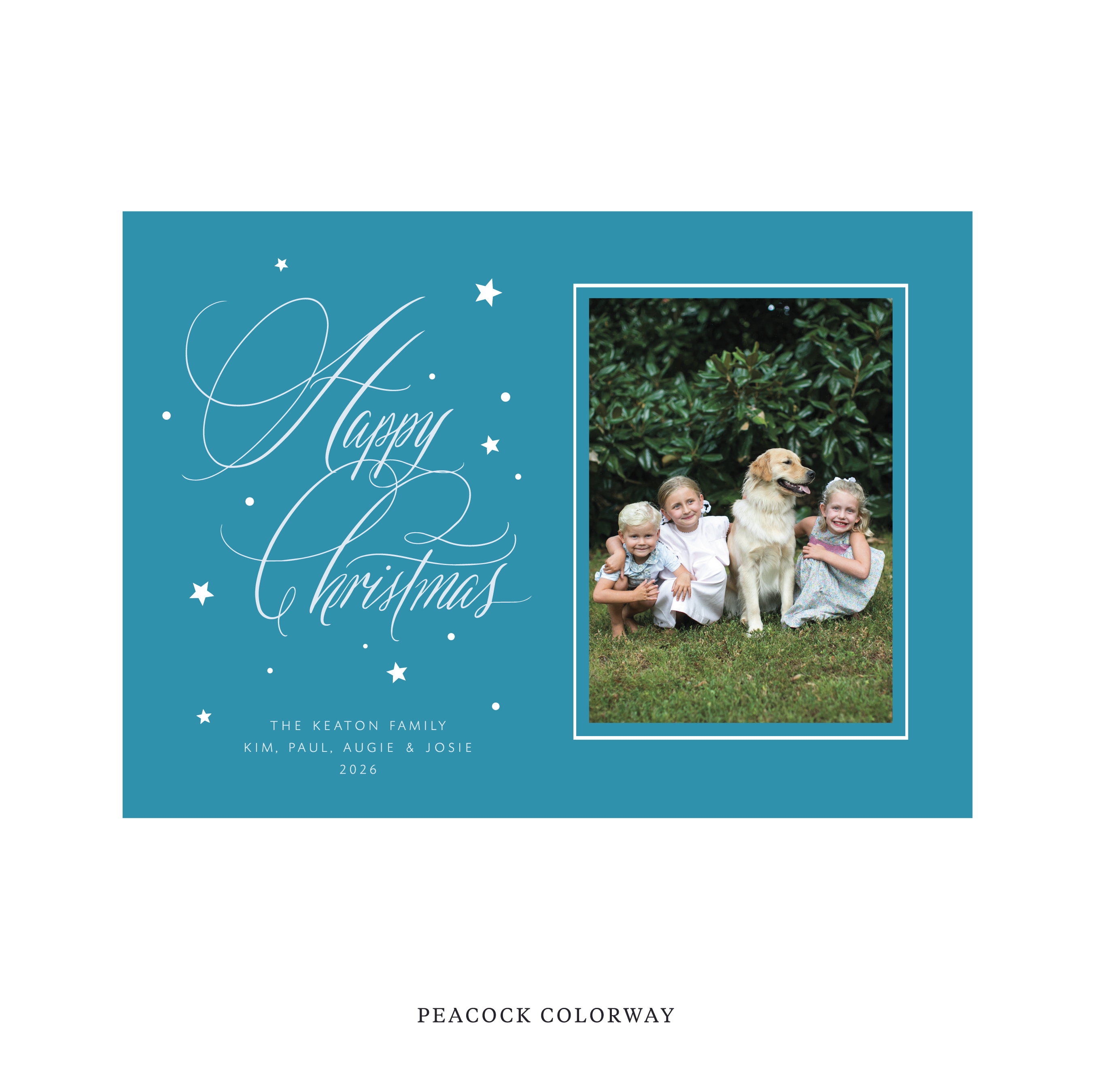 Keaton Classic Flat Print Holiday Card, Large II