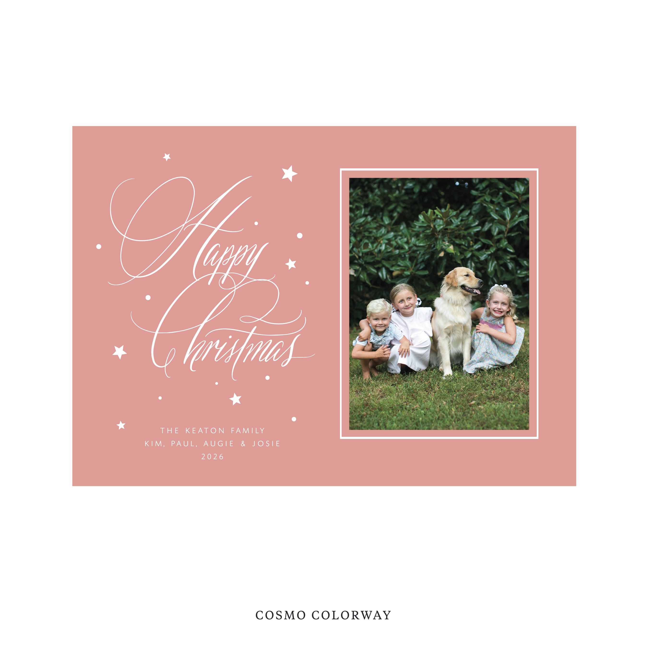 Keaton Classic Flat Print Holiday Card, Large II