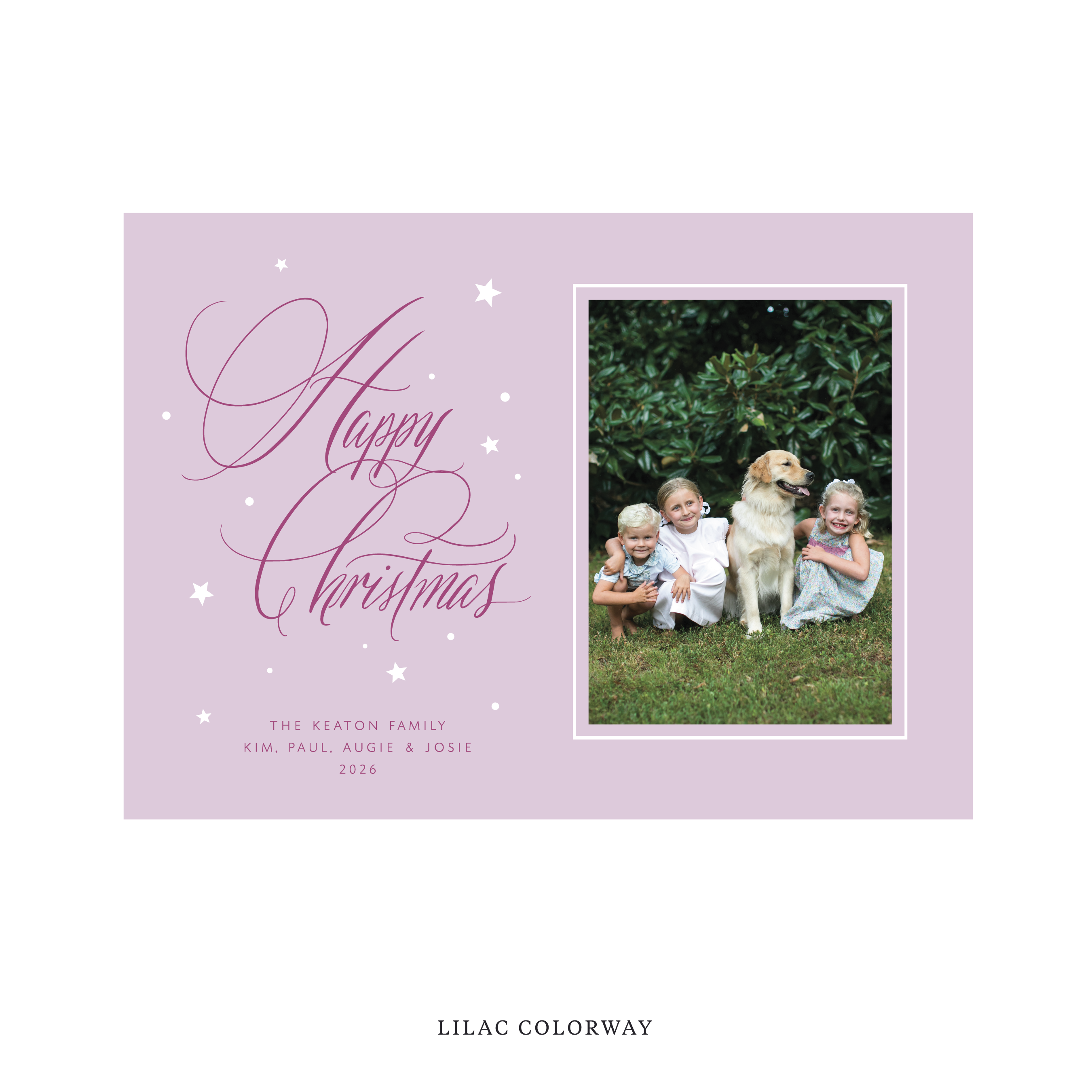Keaton Classic Flat Print Holiday Card, Large II
