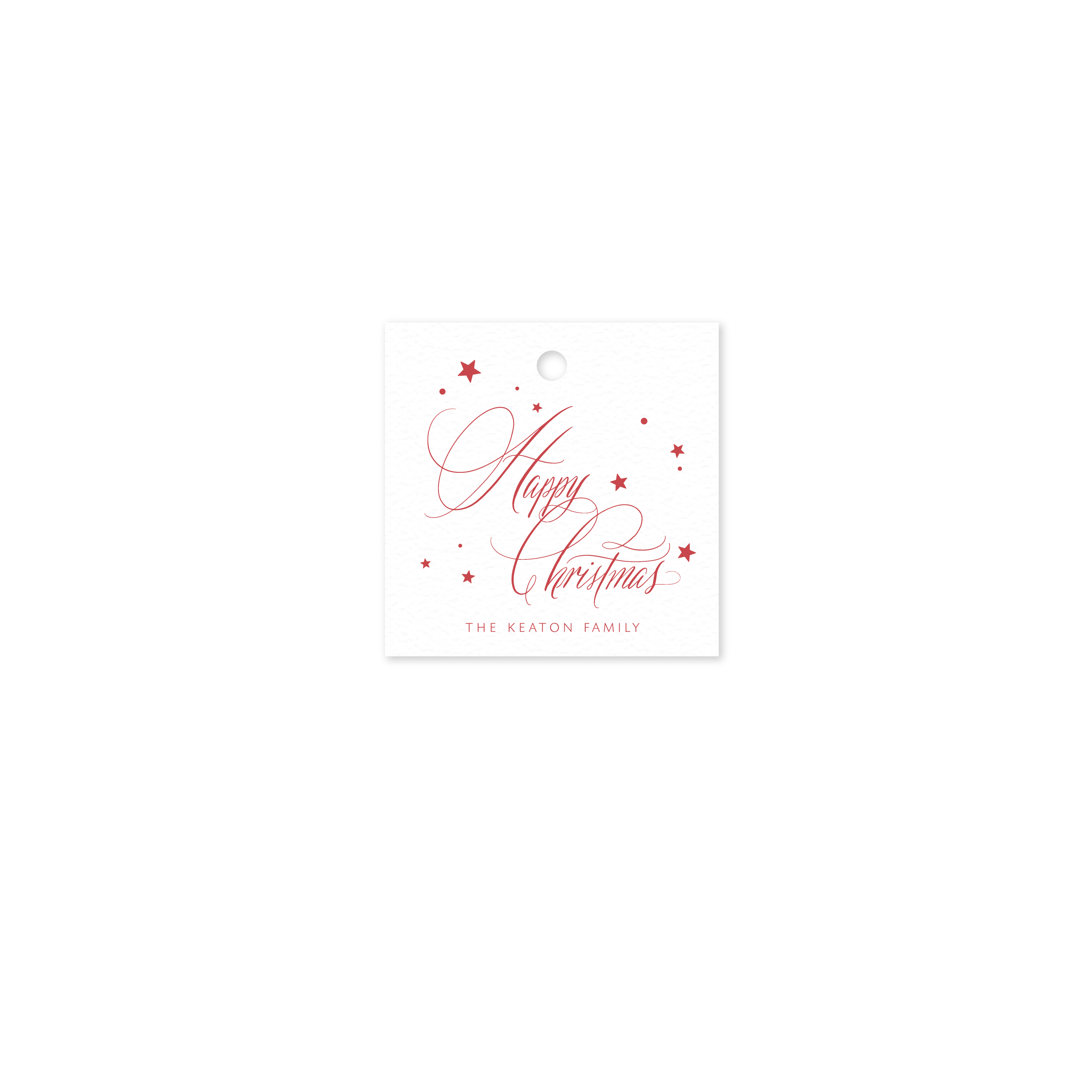 Keaton Square Letterpress Holiday Gift Tag