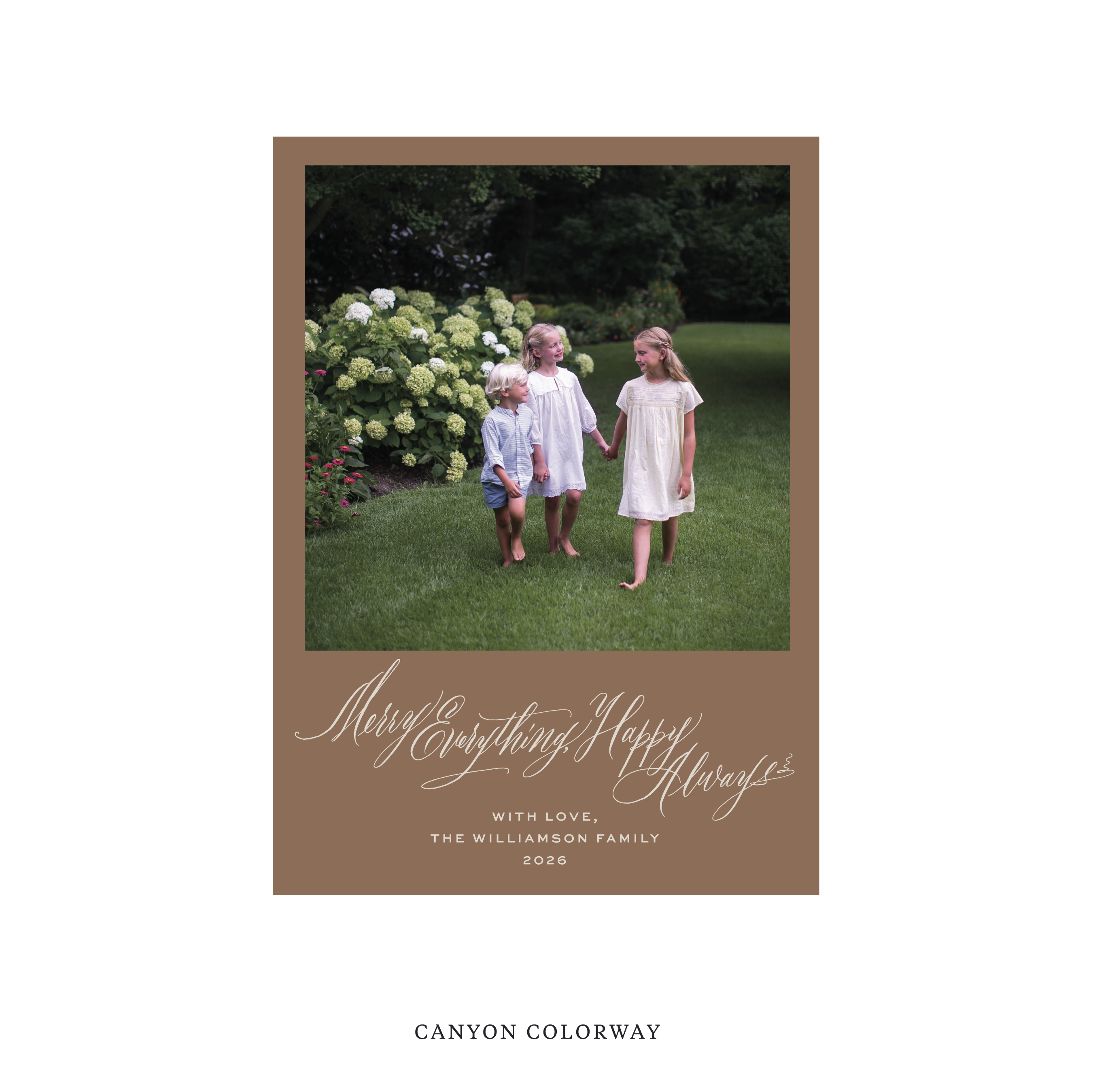 Kingsley Classic Flat Print Holiday Card, Medium II
