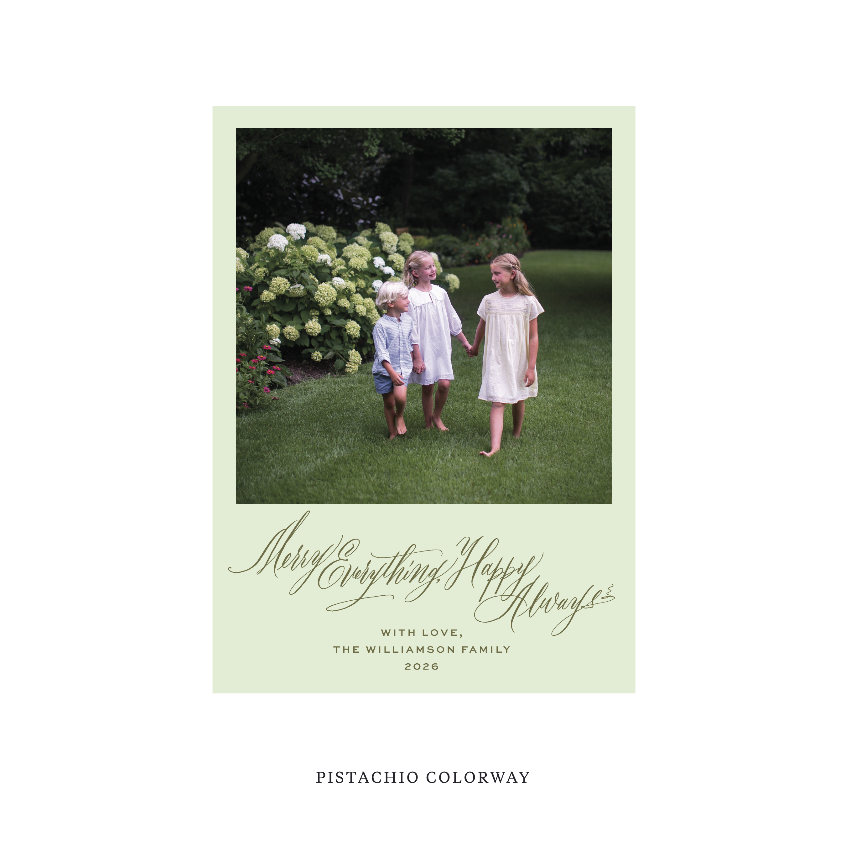 Kingsley Classic Flat Print Holiday Card, Medium II