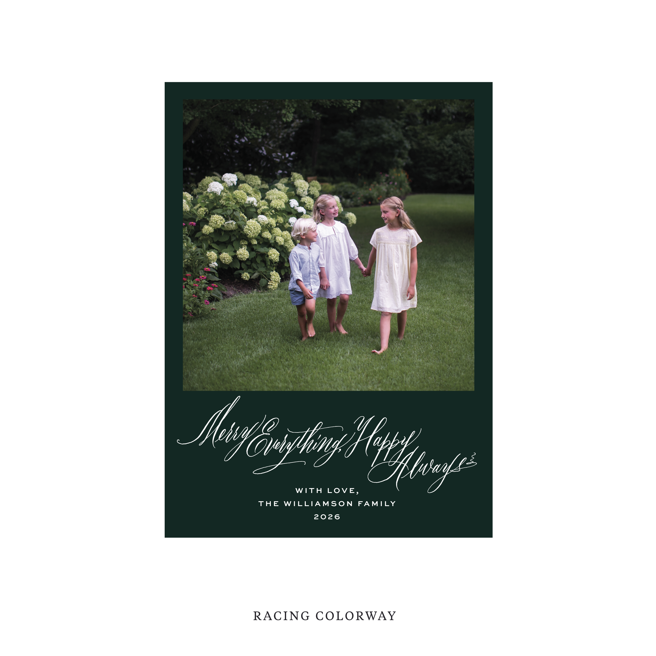 Kingsley Classic Flat Print Holiday Card, Medium II