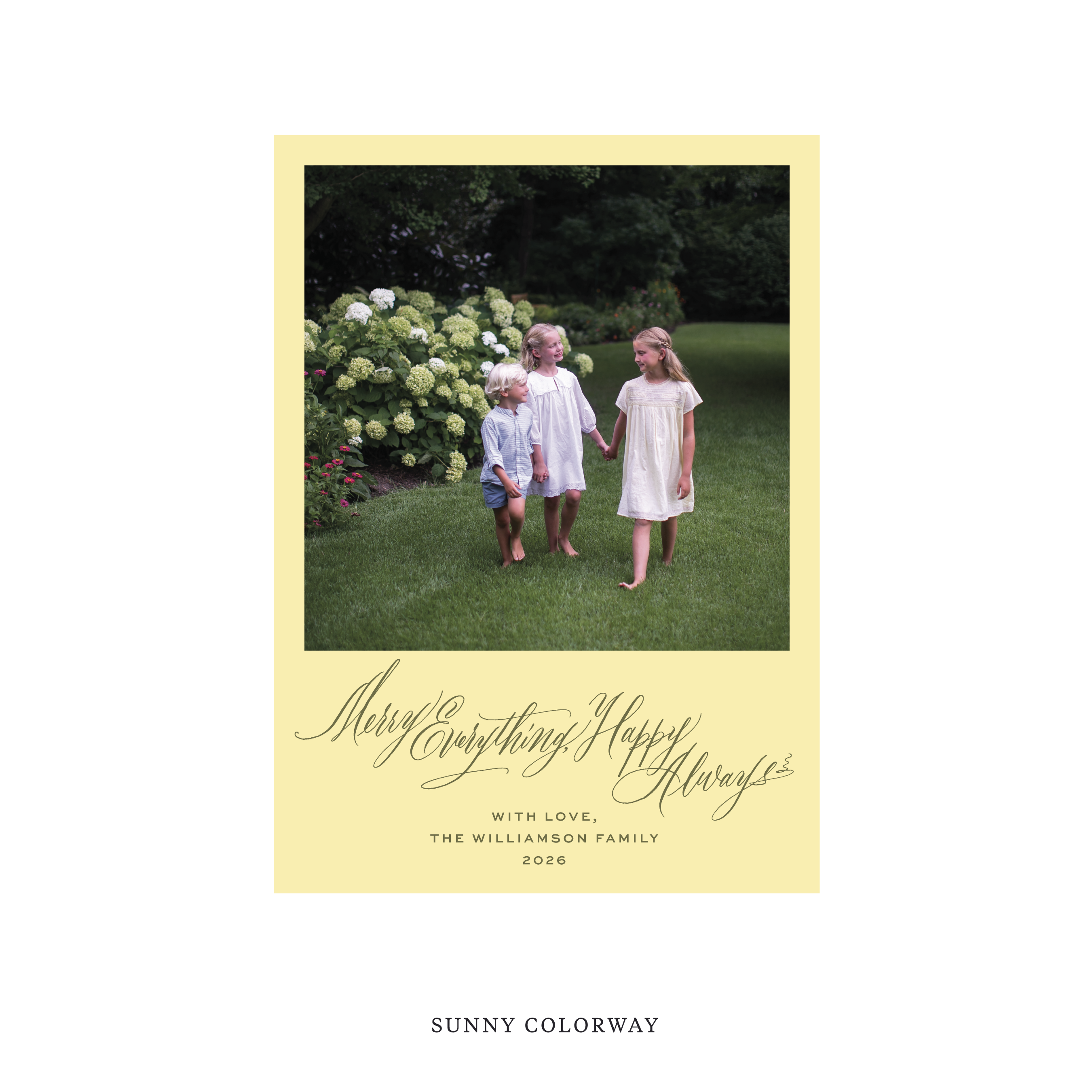 Kingsley Classic Flat Print Holiday Card, Medium II
