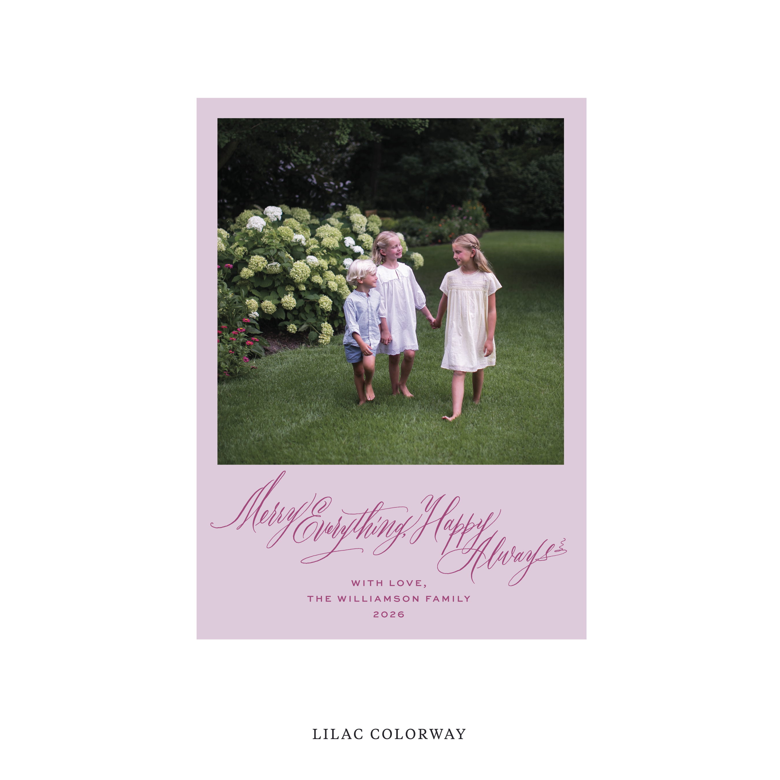 Kingsley Classic Flat Print Holiday Card, Medium II