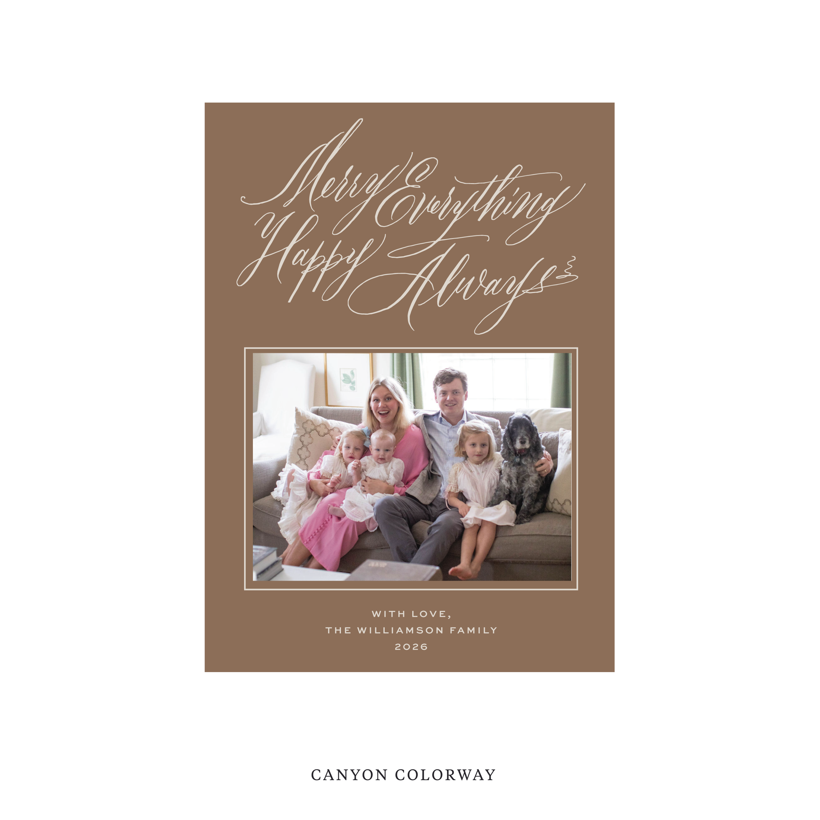 Kingsley Classic Flat Print Holiday Card, Medium