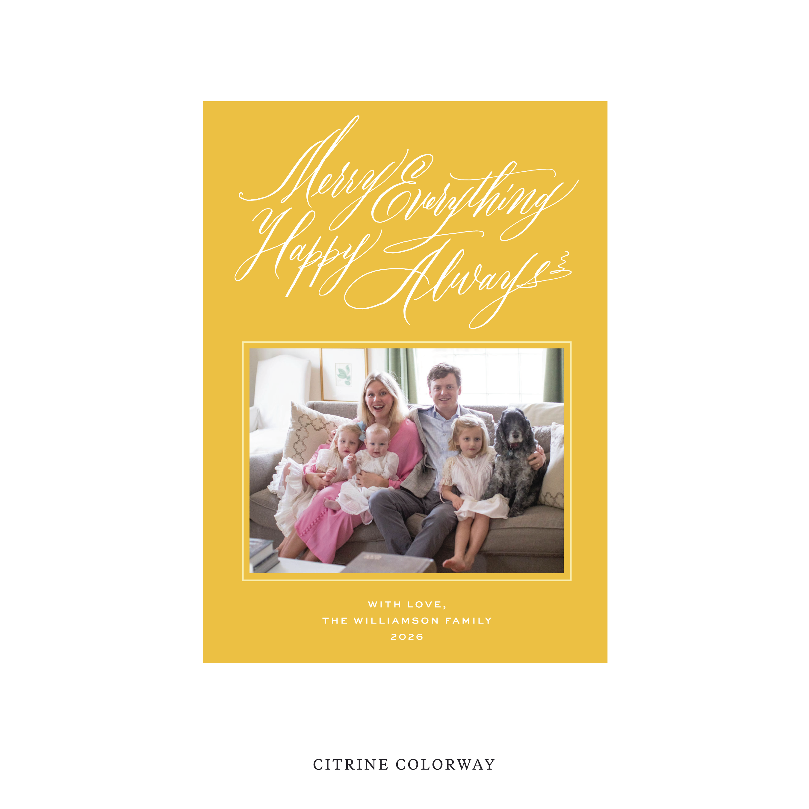 Kingsley Classic Flat Print Holiday Card, Medium