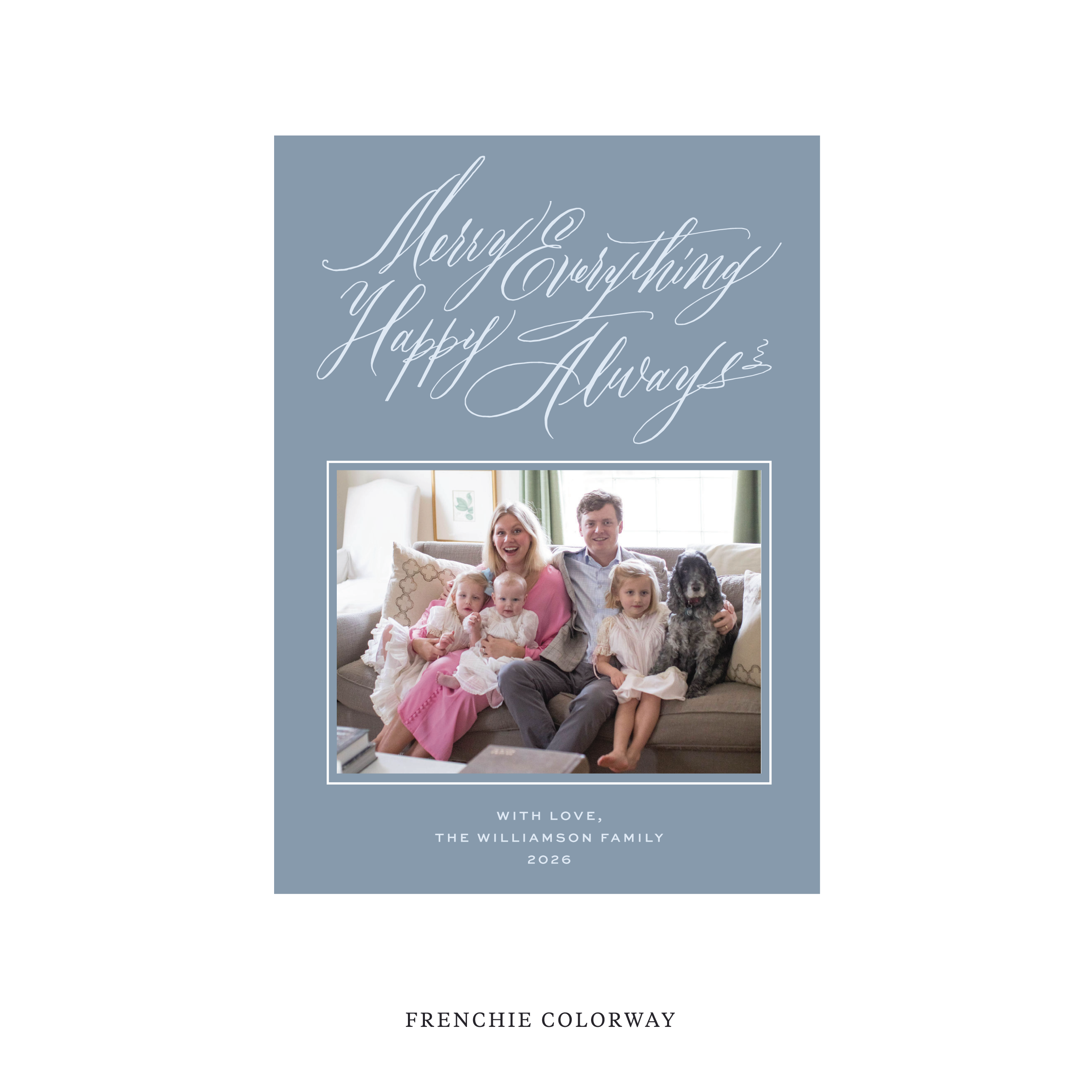 Kingsley Classic Flat Print Holiday Card, Medium
