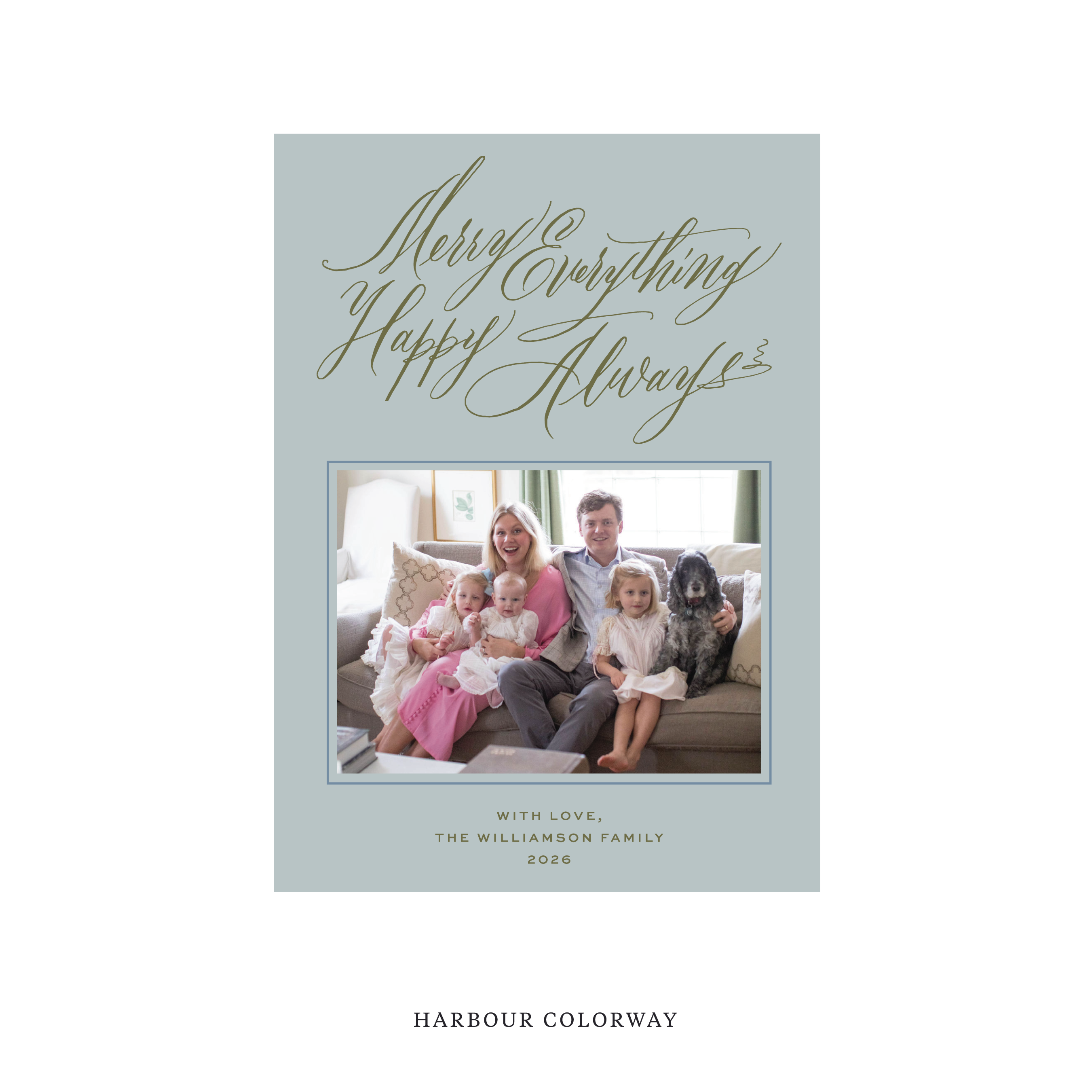 Kingsley Classic Flat Print Holiday Card, Medium