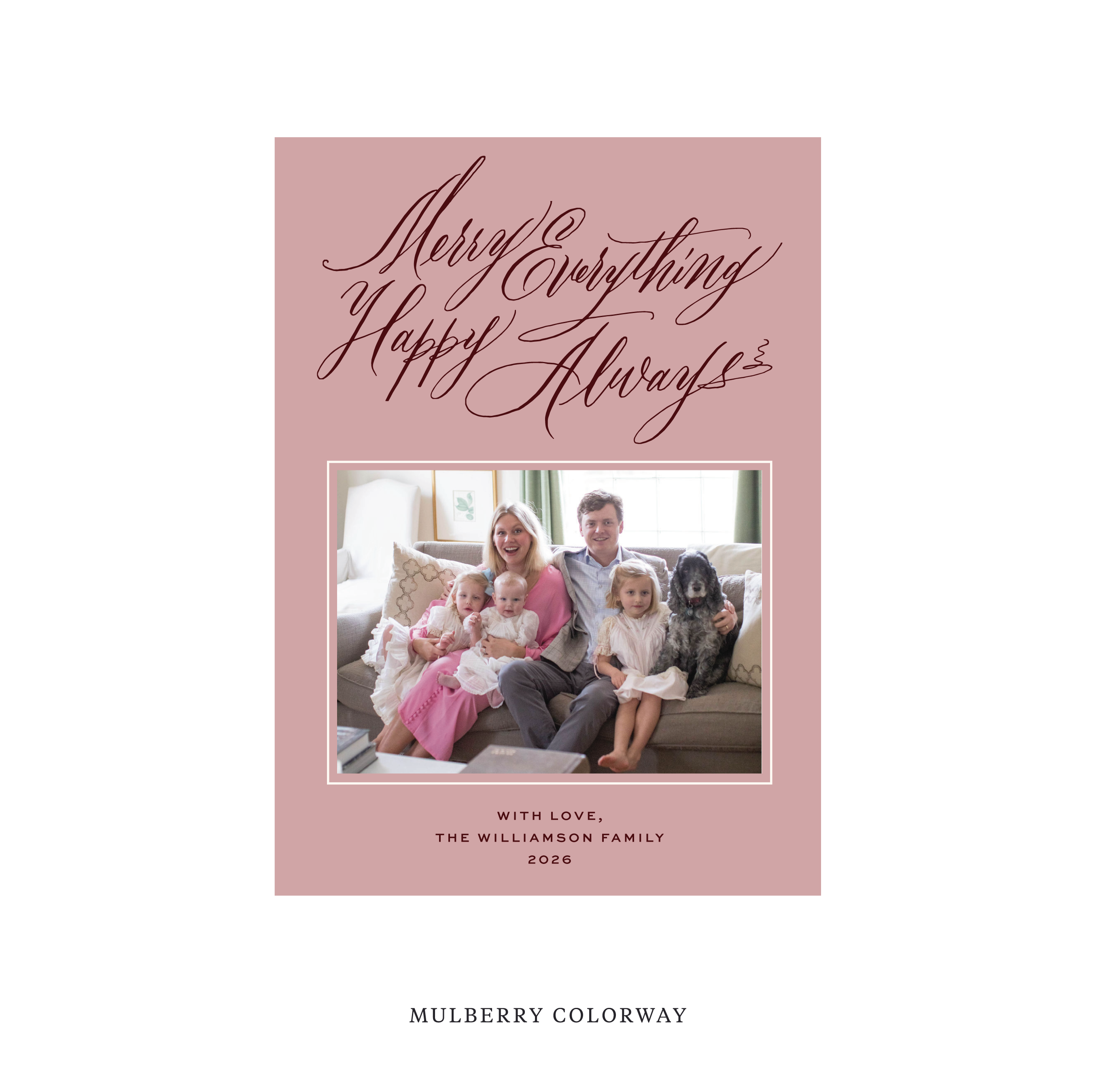 Kingsley Classic Flat Print Holiday Card, Medium