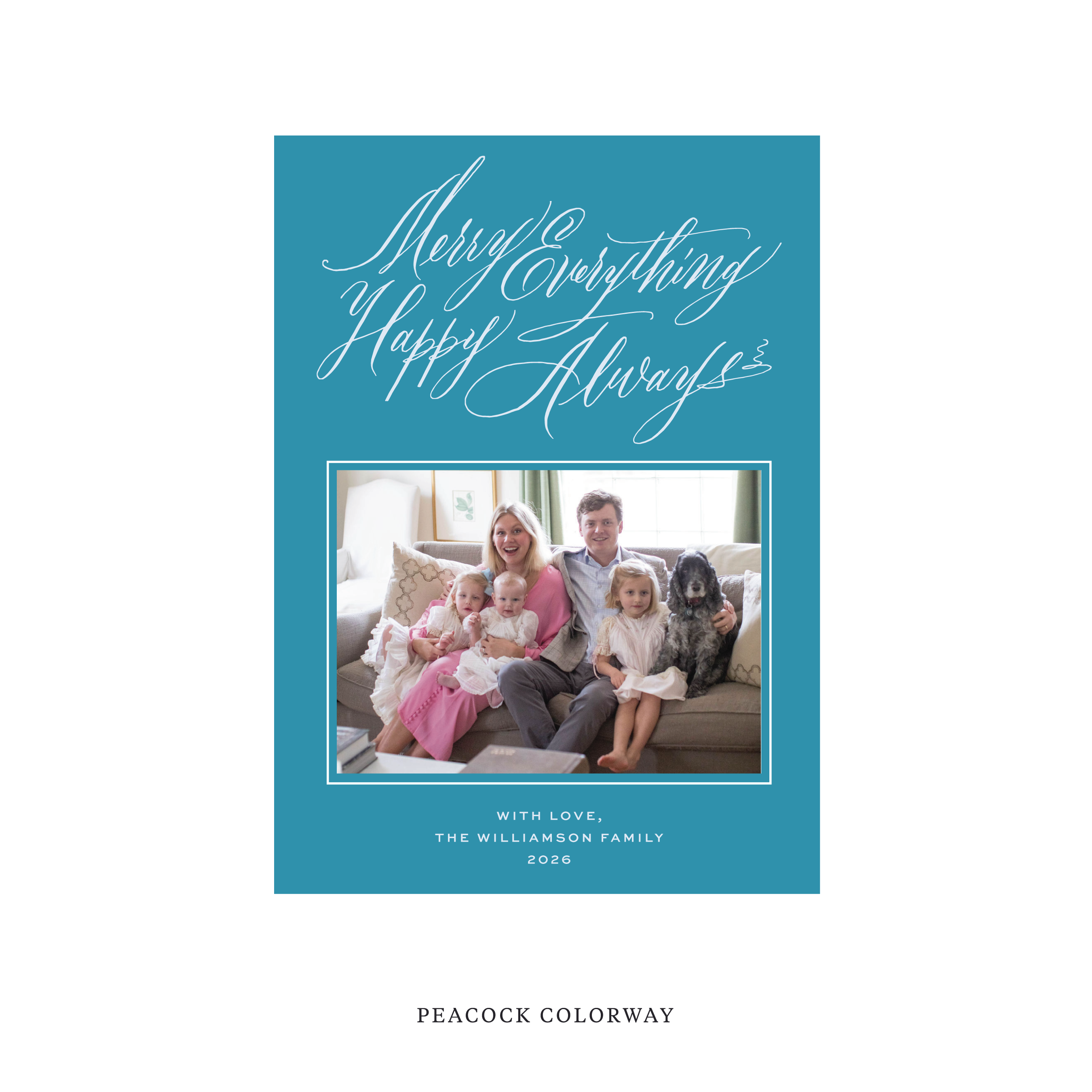 Kingsley Classic Flat Print Holiday Card, Medium