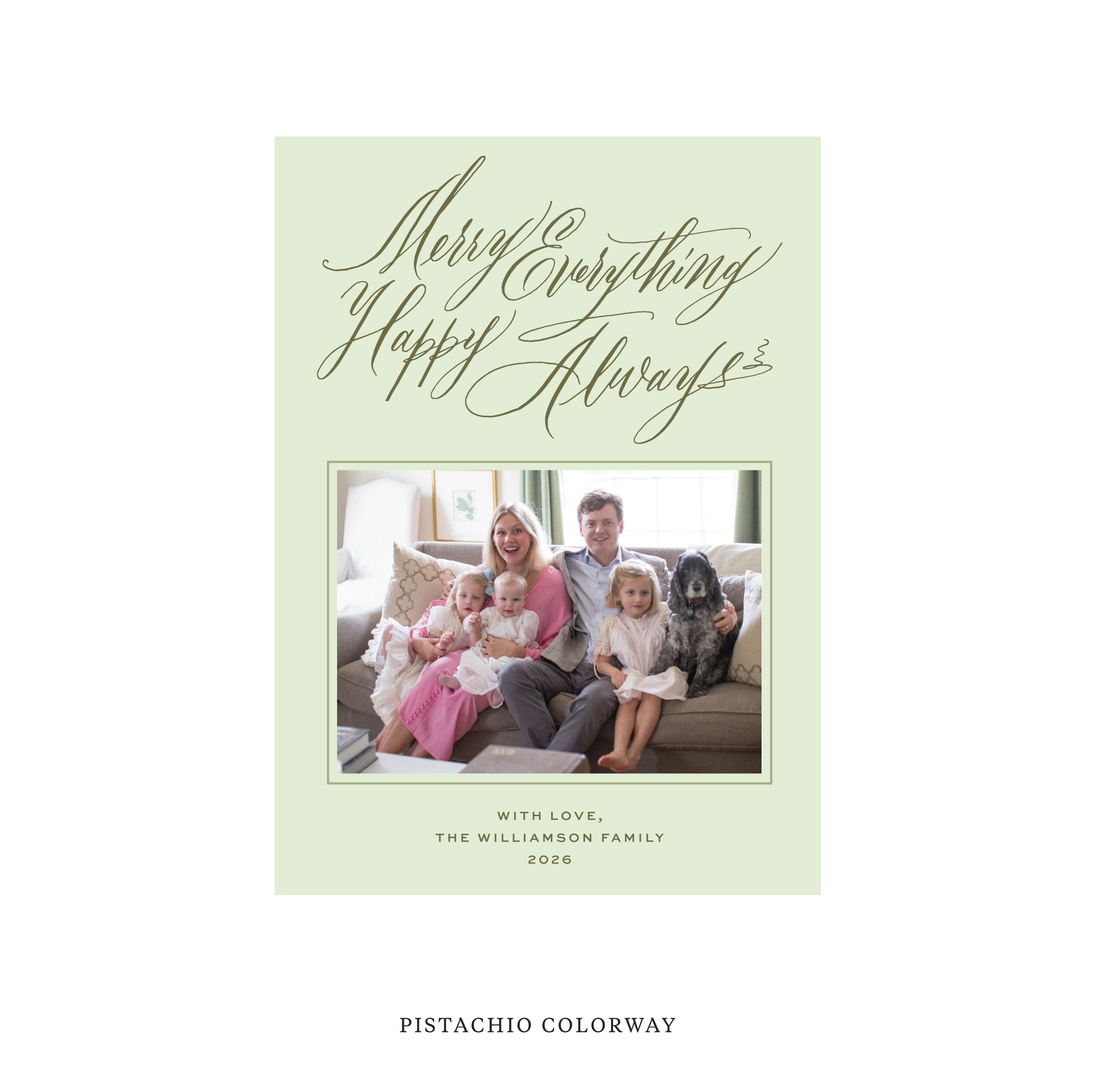 Kingsley Classic Flat Print Holiday Card, Medium