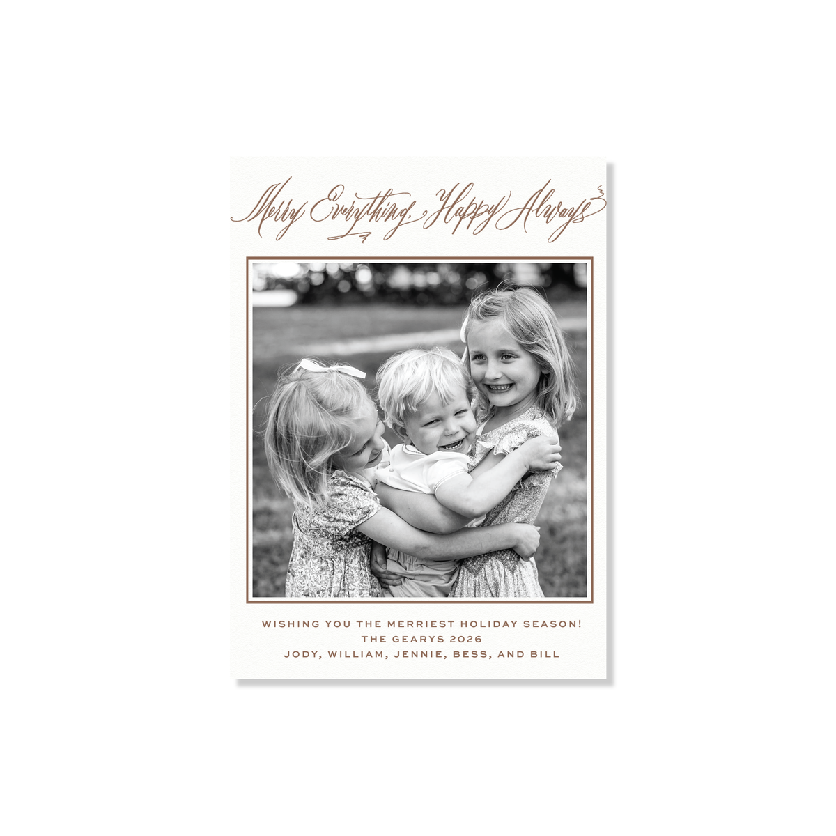 Kingsley II Letterpress Holiday Card, Medium