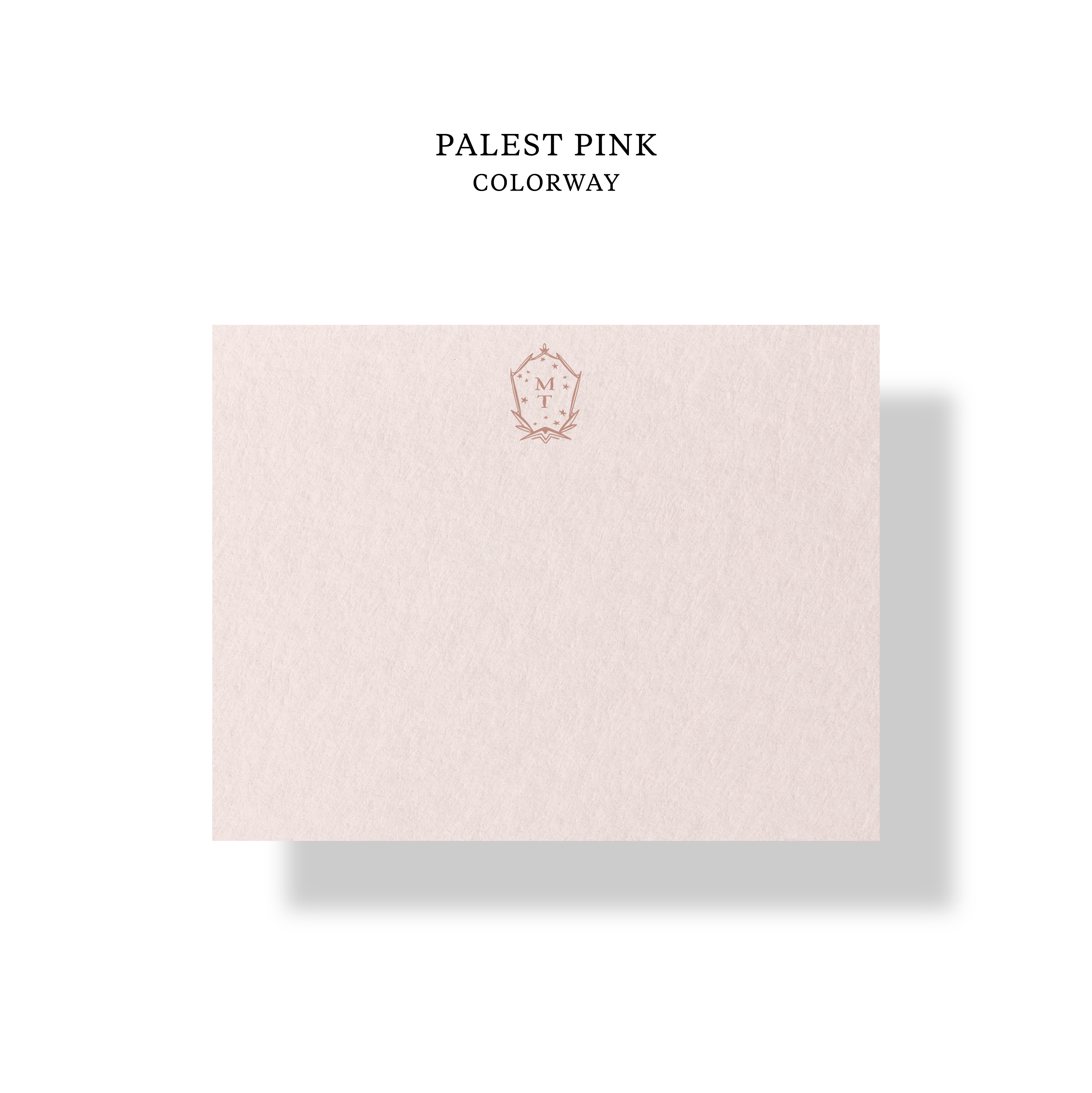 Personalized letterpress note cards featuring Lucky Star motif