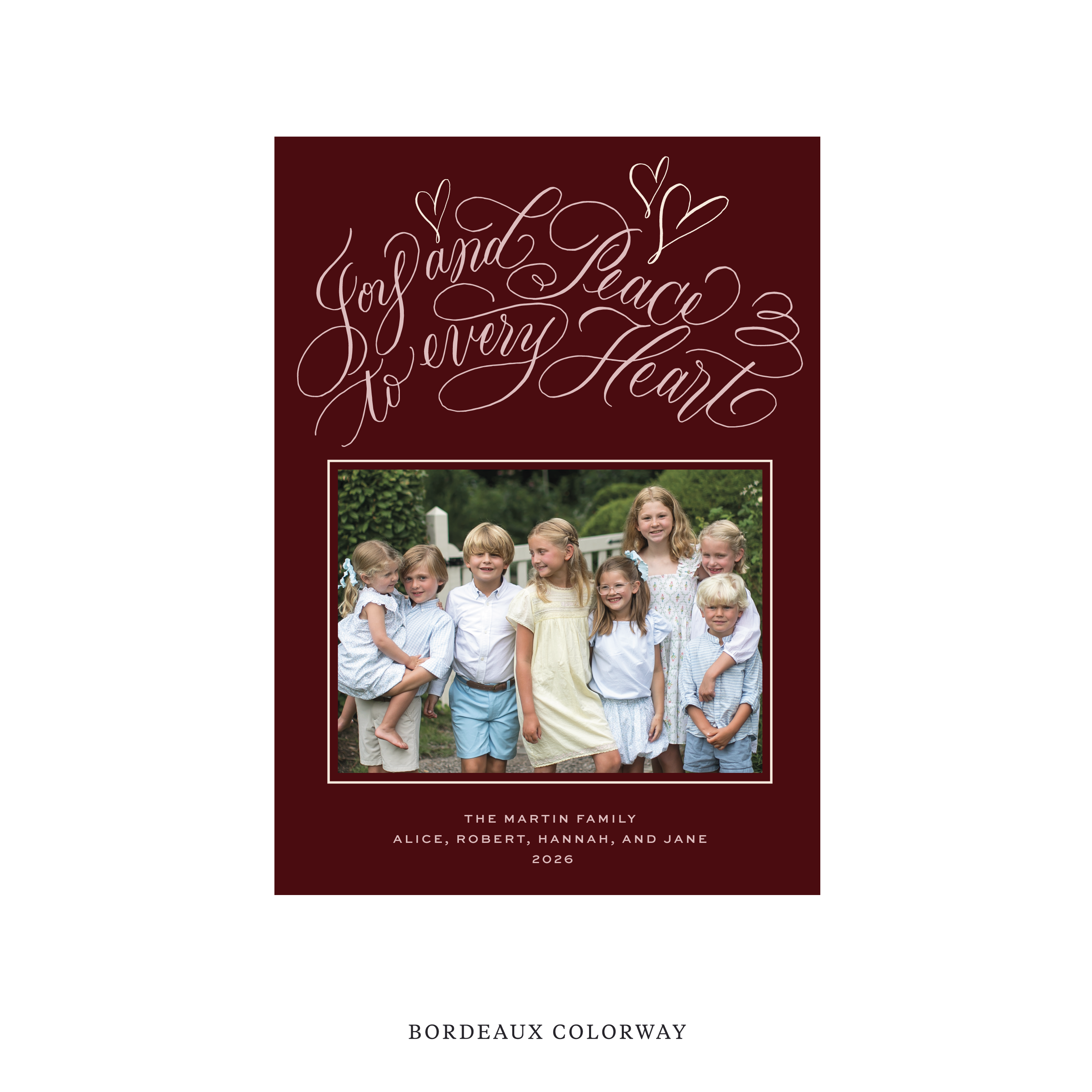 Langley Classic Flat Print Holiday Card, Medium
