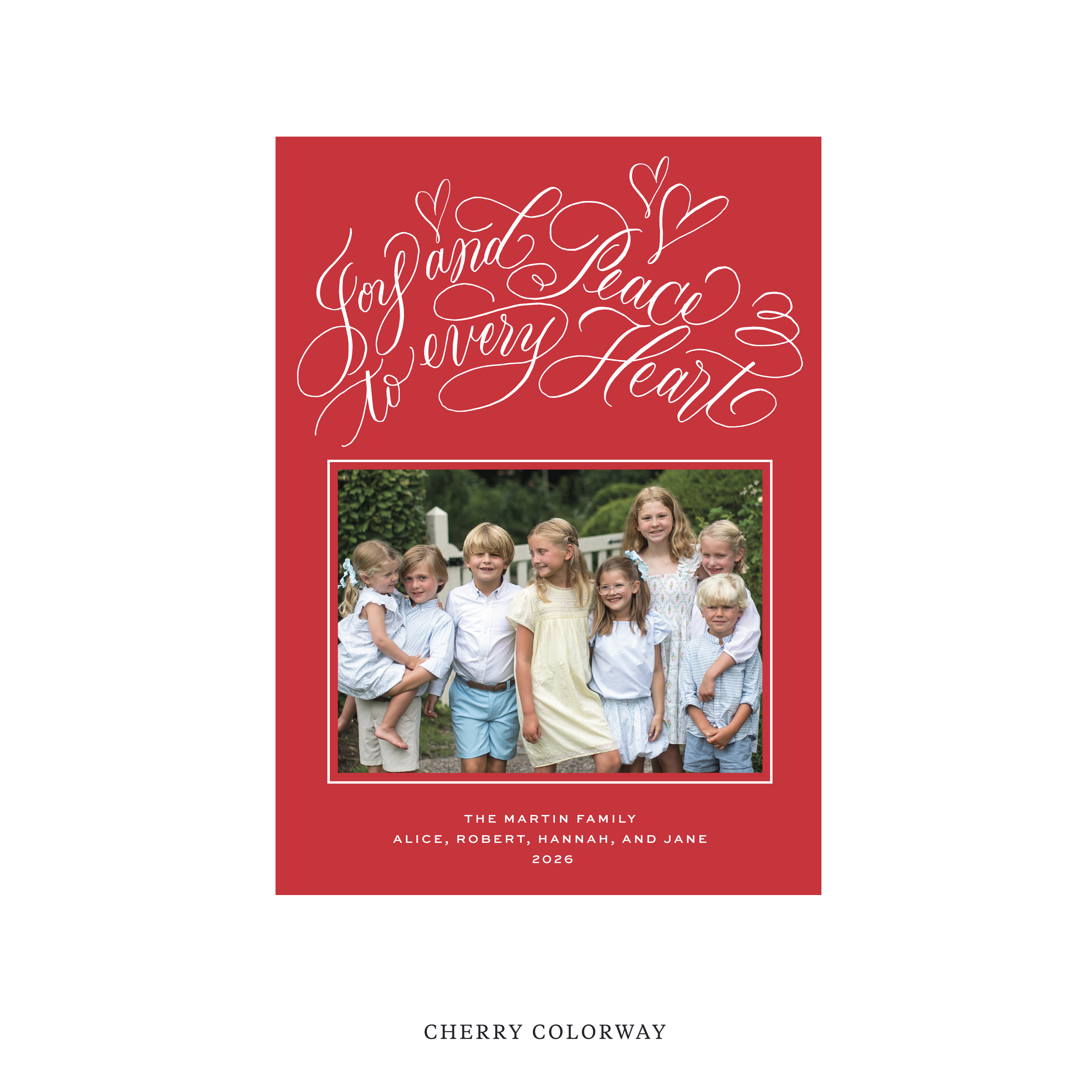 Langley Classic Flat Print Holiday Card, Medium
