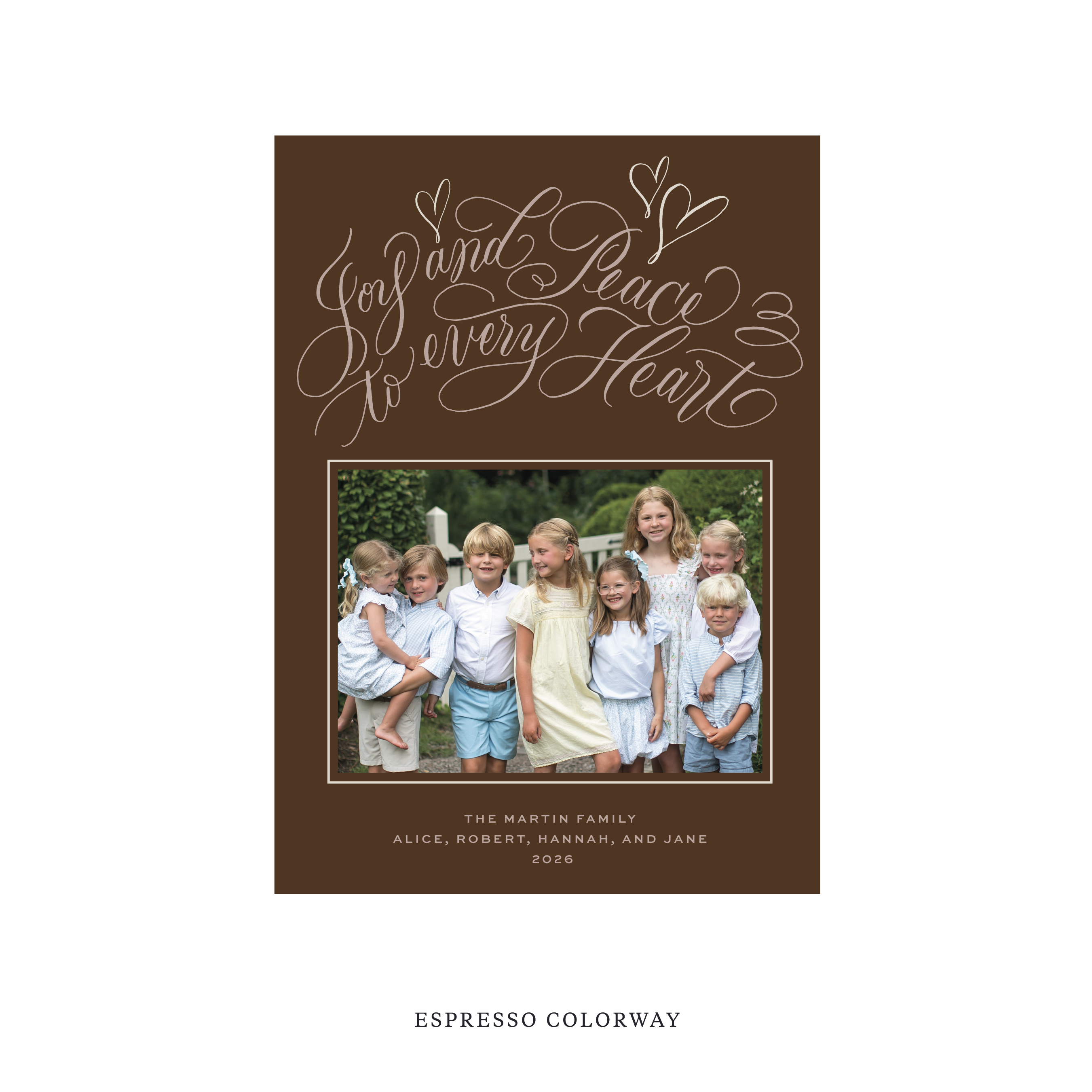 Langley Classic Flat Print Holiday Card, Medium