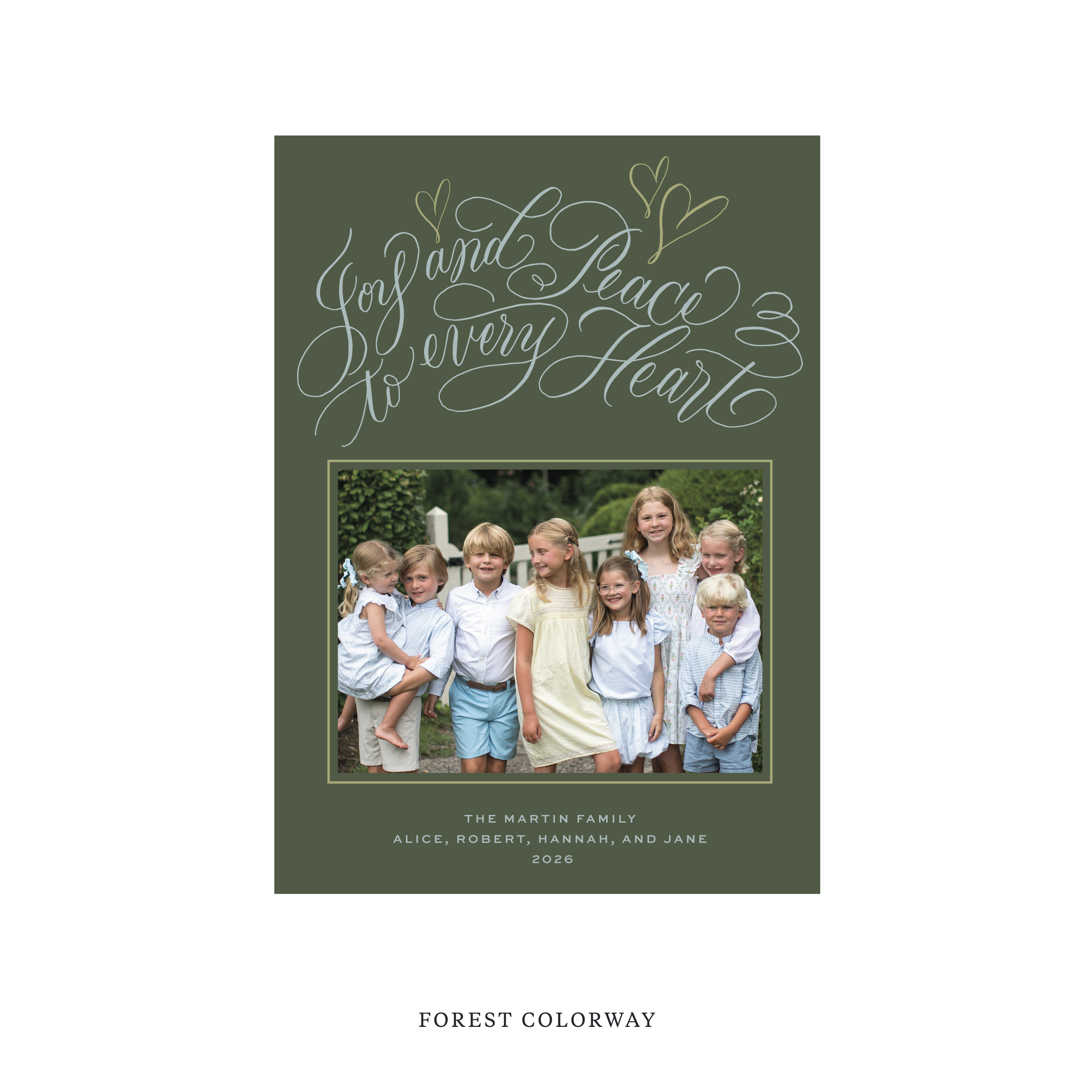 Langley Classic Flat Print Holiday Card, Medium