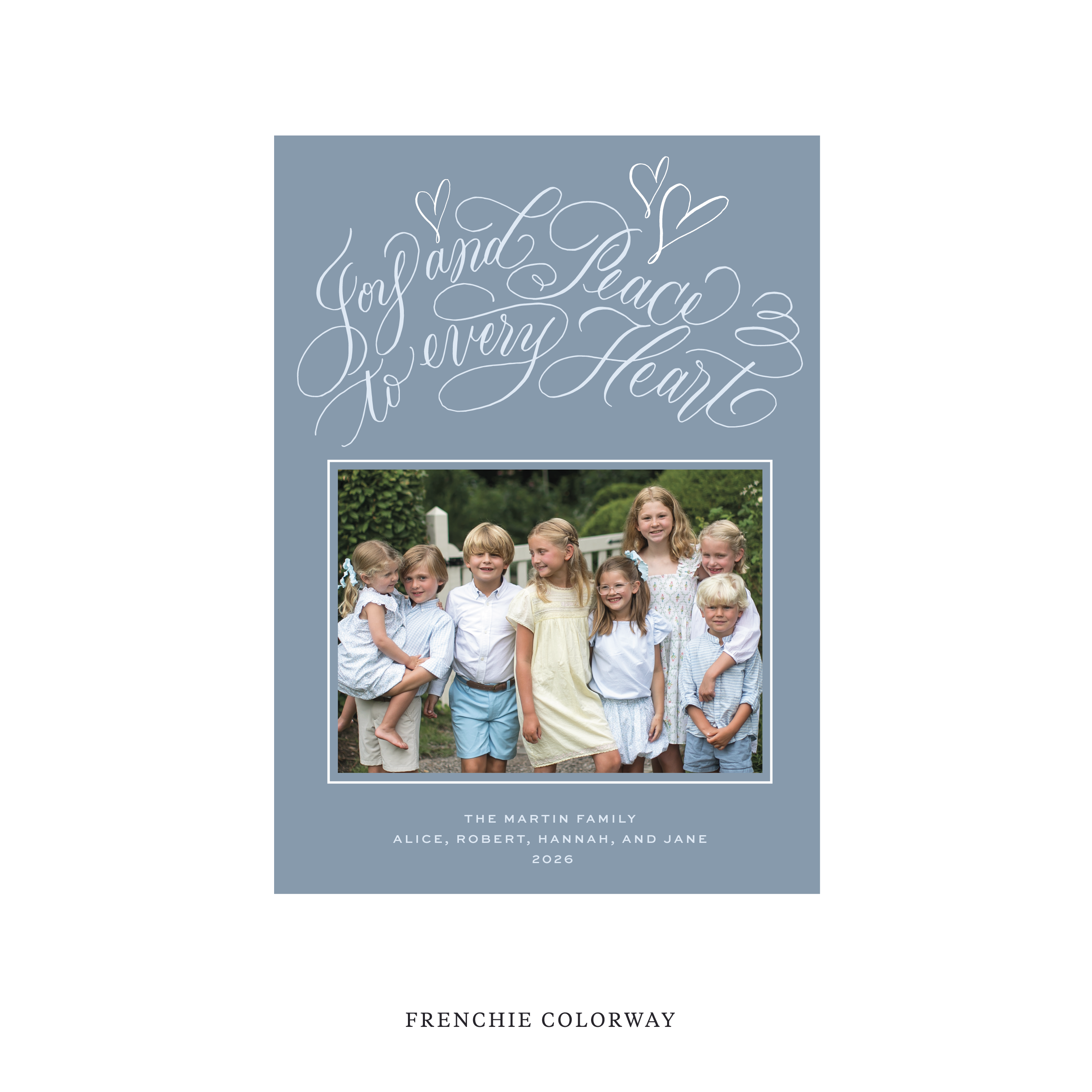 Langley Classic Flat Print Holiday Card, Medium