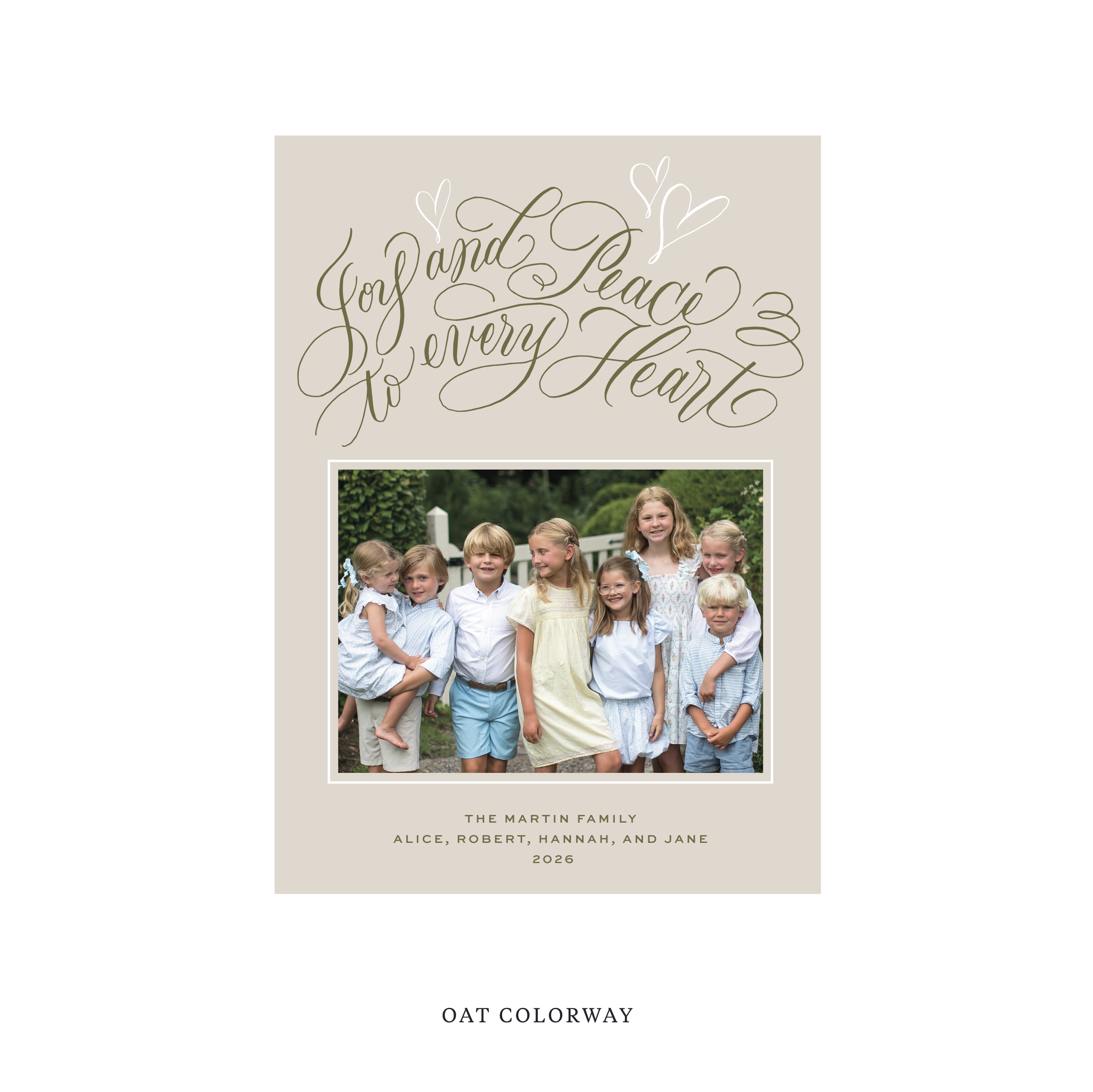 Langley Classic Flat Print Holiday Card, Medium
