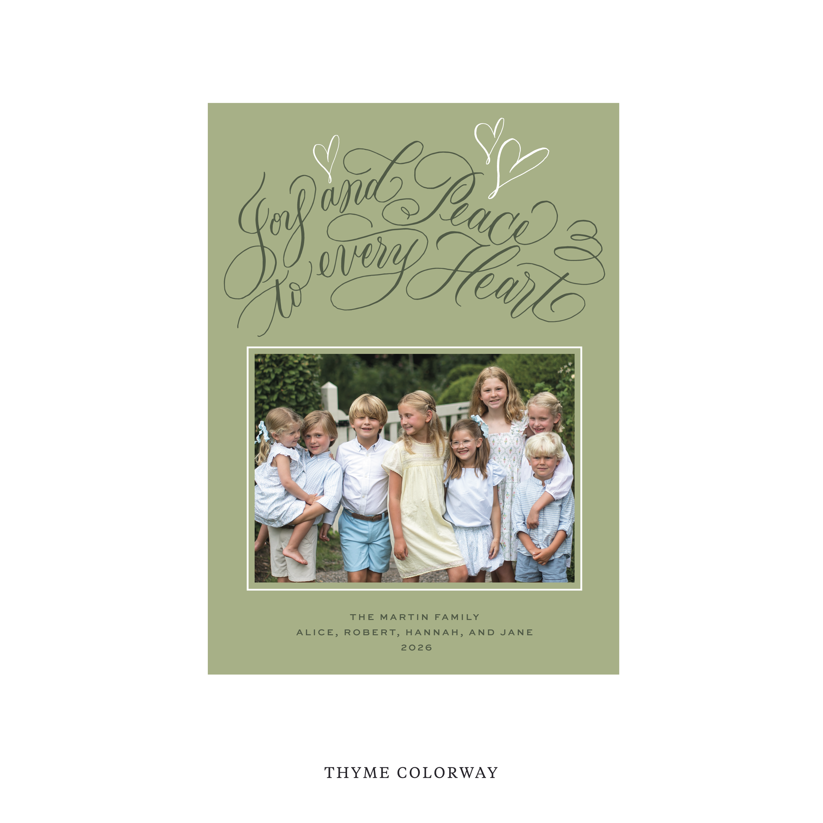 Langley Classic Flat Print Holiday Card, Medium