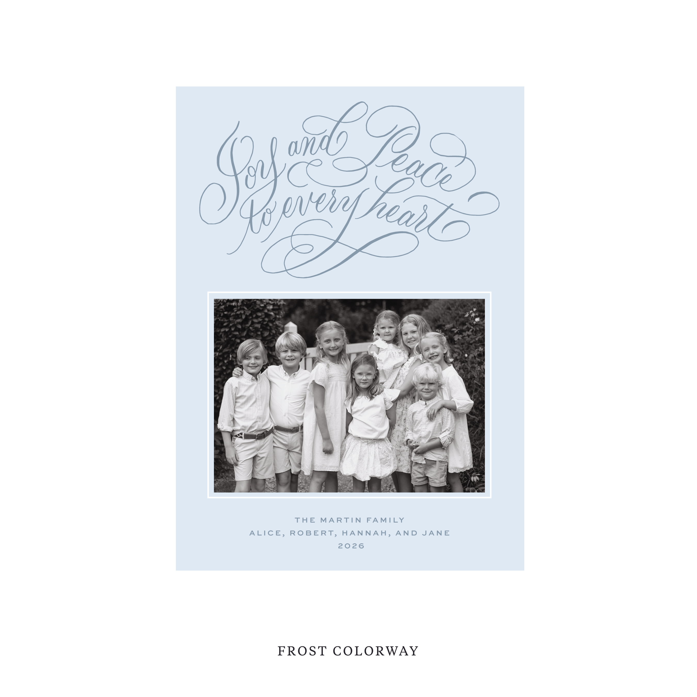 Langley Classic Flat Print Holiday Card, Medium II