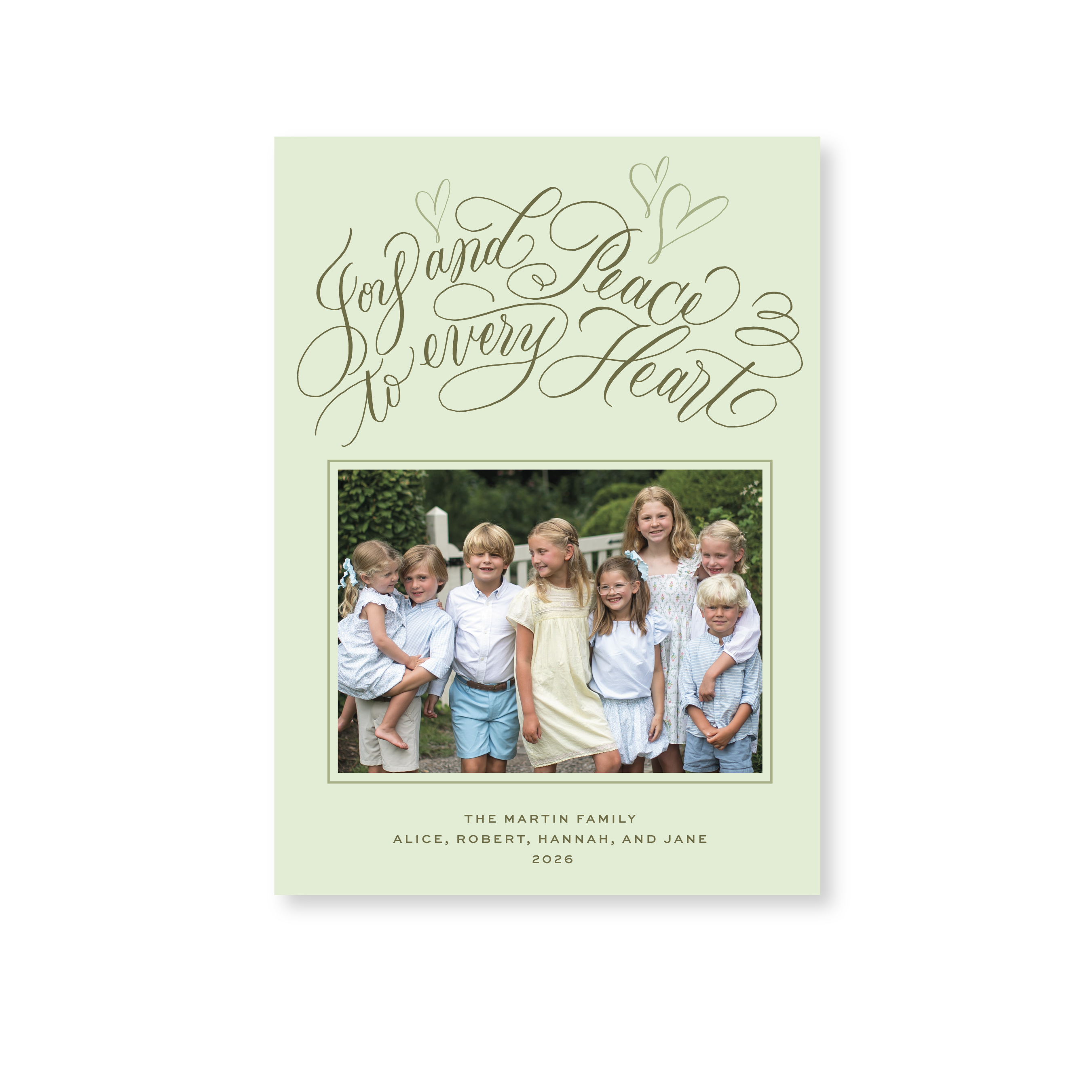 Langley Classic Flat Print Holiday Card, Medium