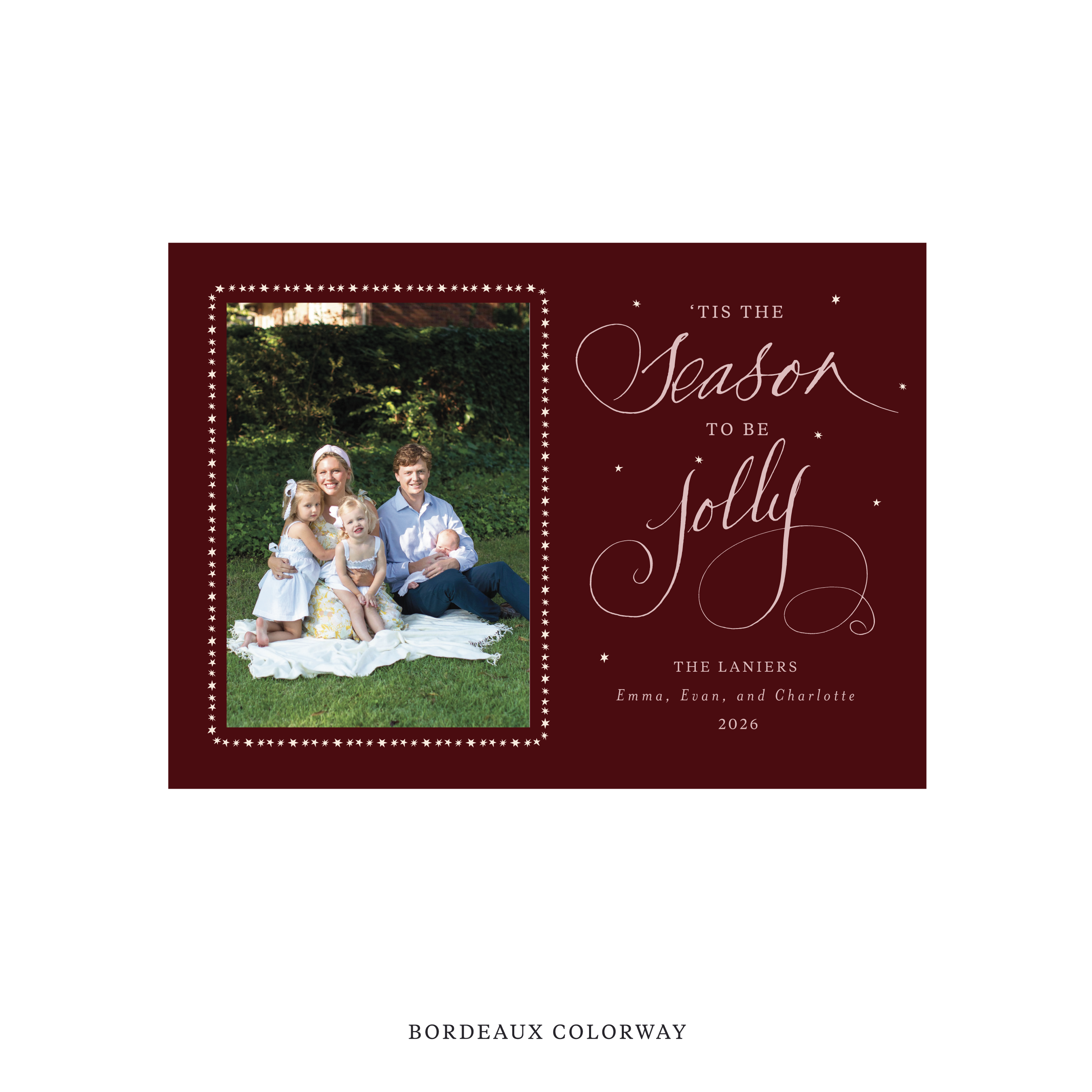 Lanier Classic Printed Holiday Card, Medium