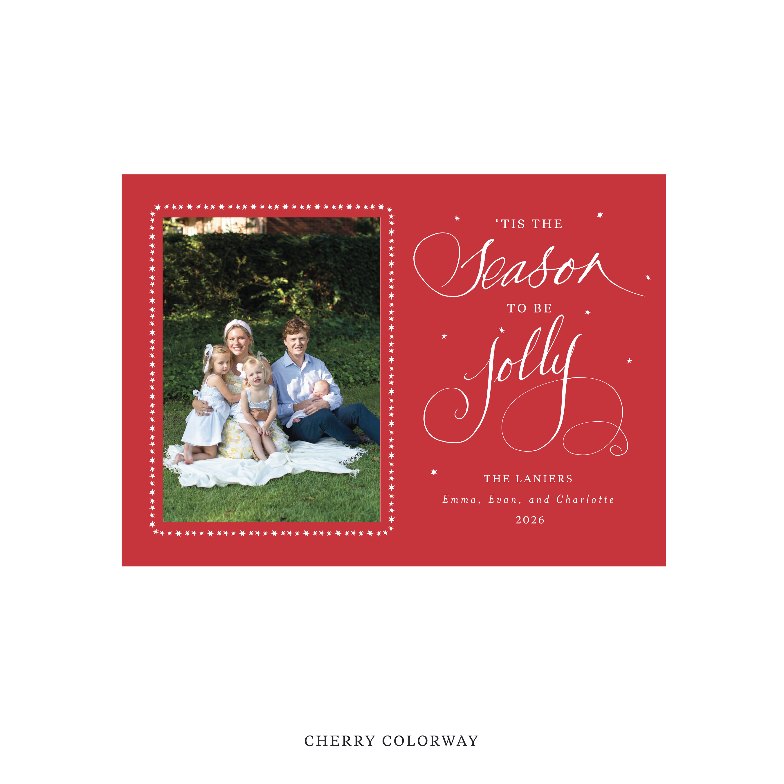 Lanier Classic Printed Holiday Card, Medium