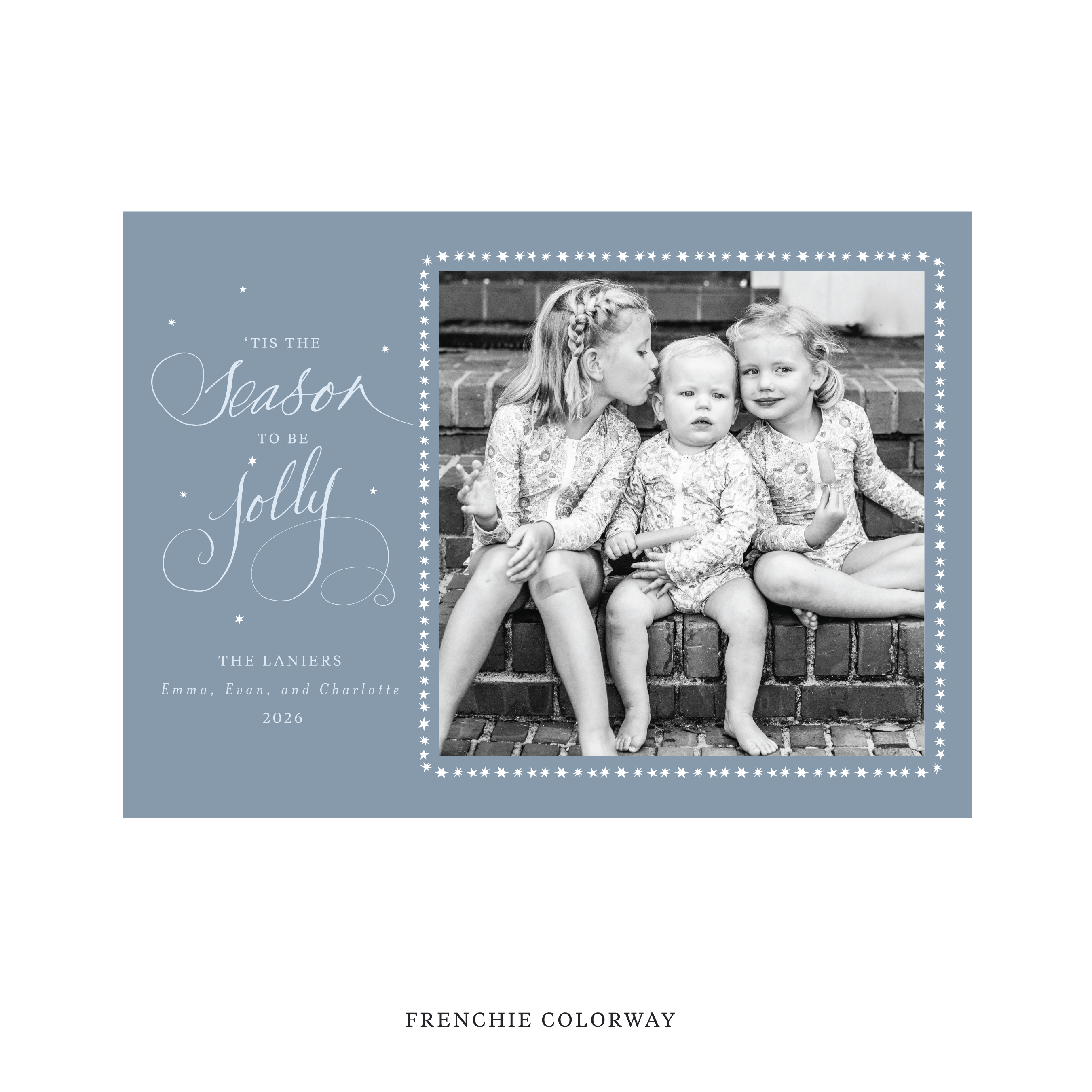 Lanier Classic Flat Print Holiday Card, Large