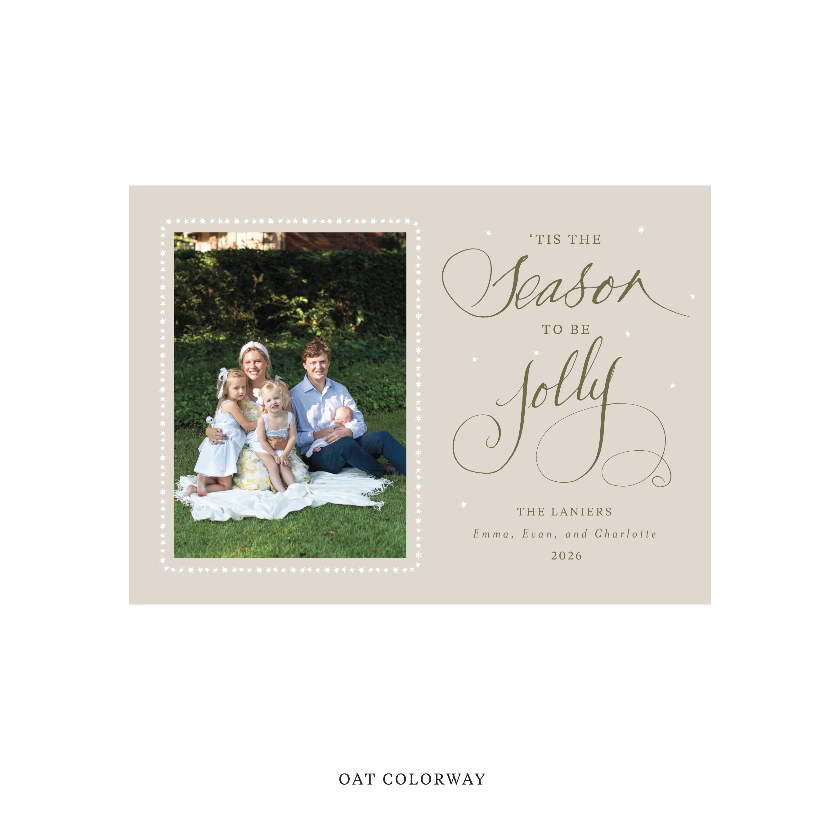 Lanier Classic Printed Holiday Card, Medium