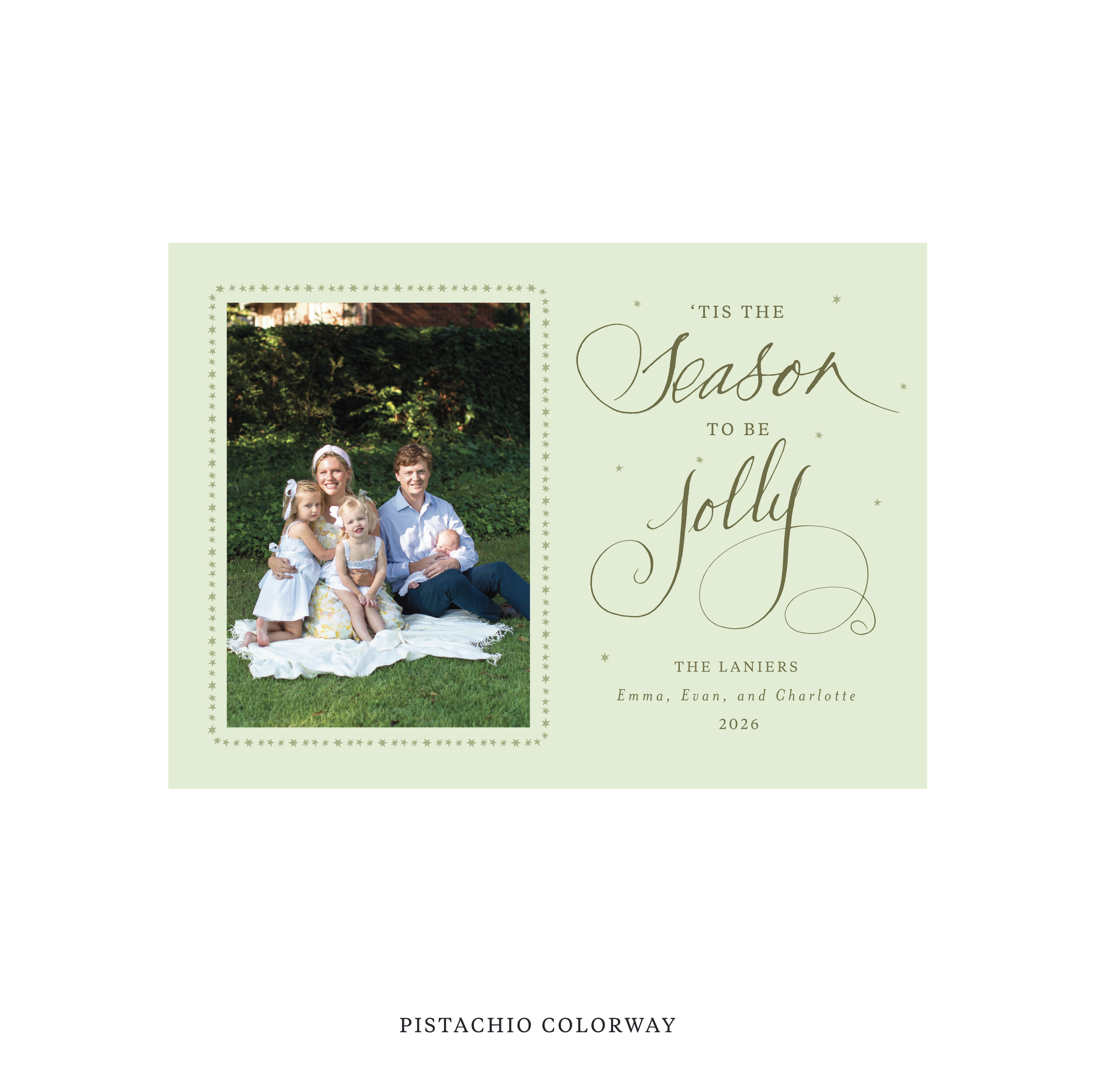 Lanier Classic Printed Holiday Card, Medium