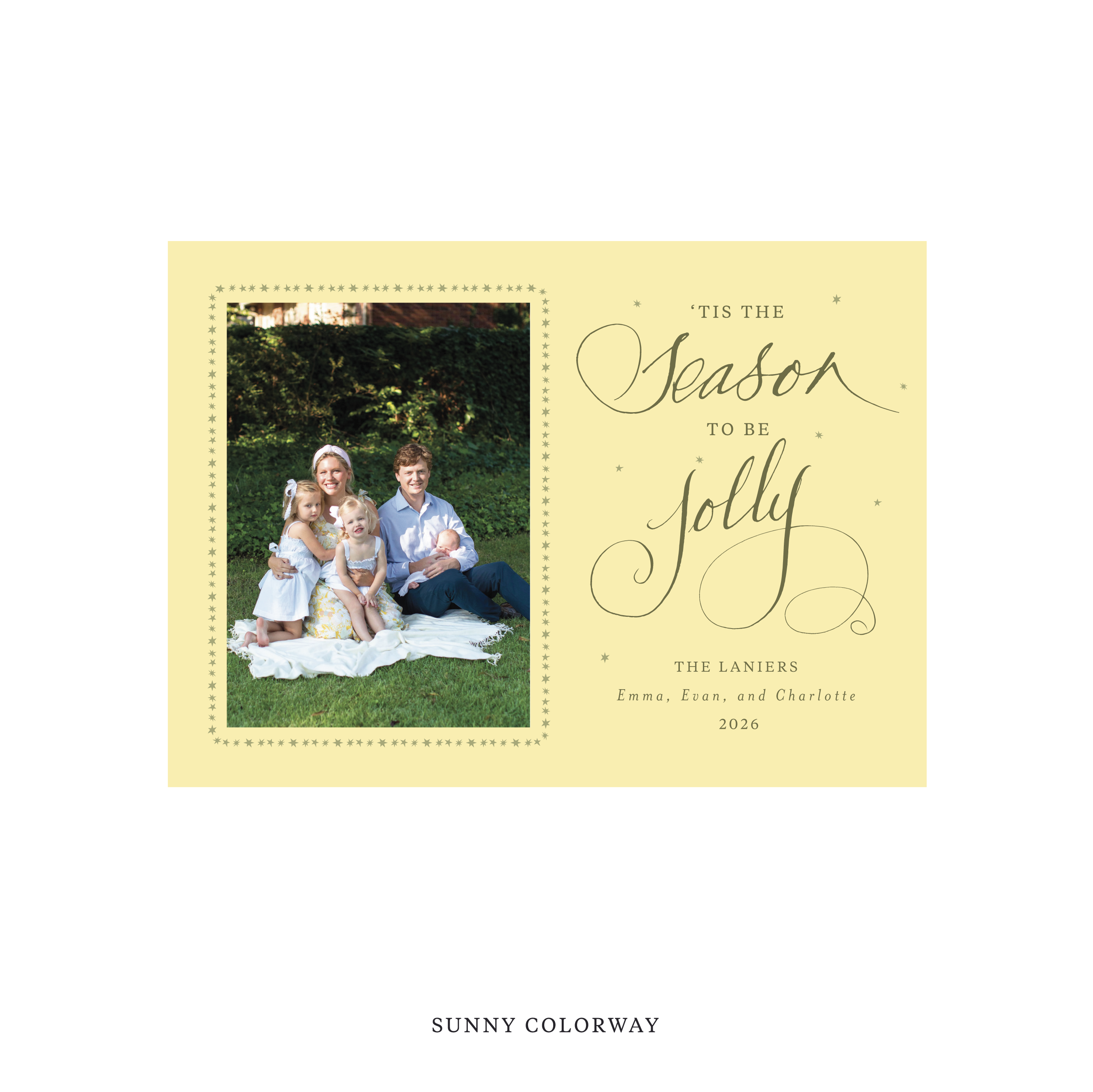 Lanier Classic Printed Holiday Card, Medium
