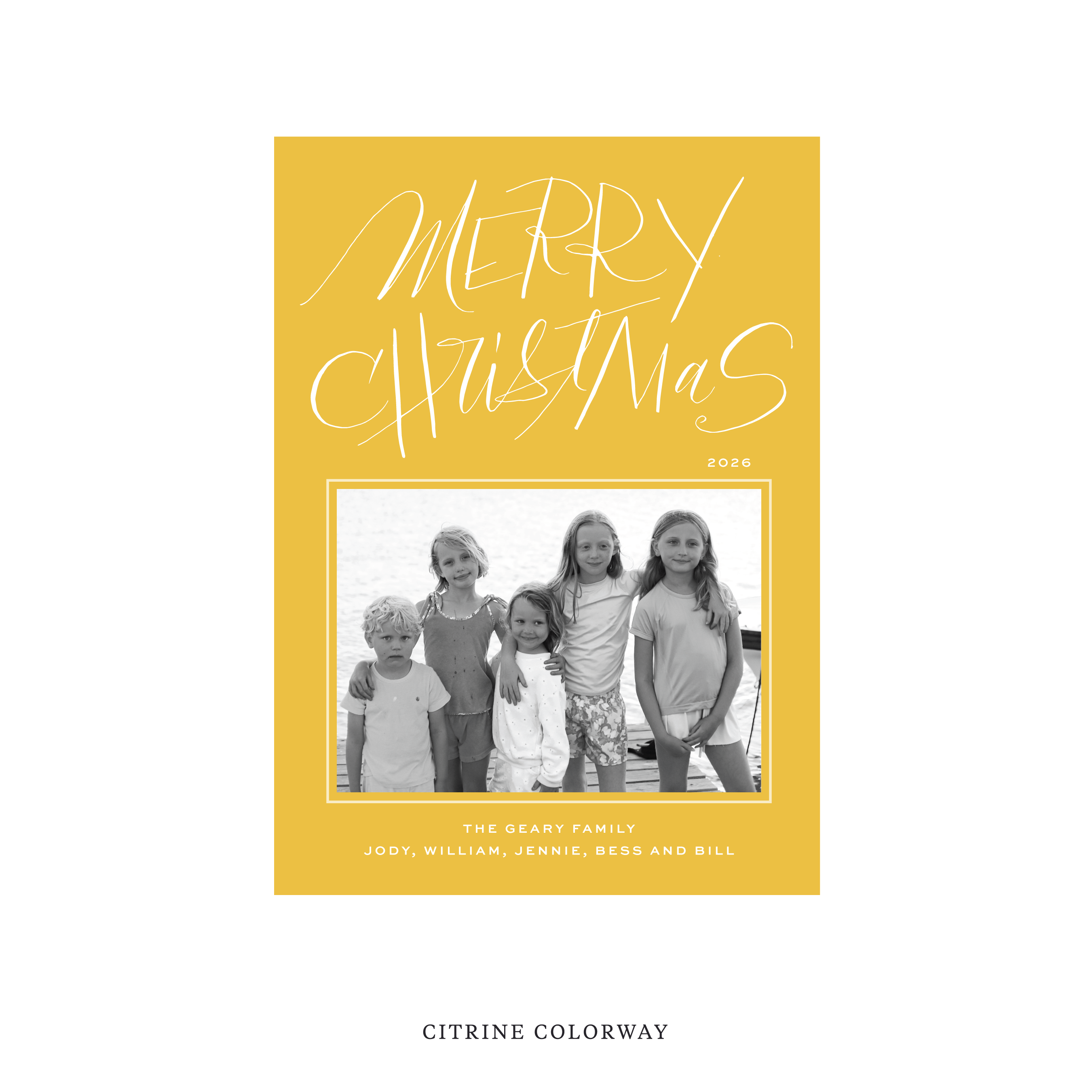 Larkin Classic Flat Print Holiday Card, Medium
