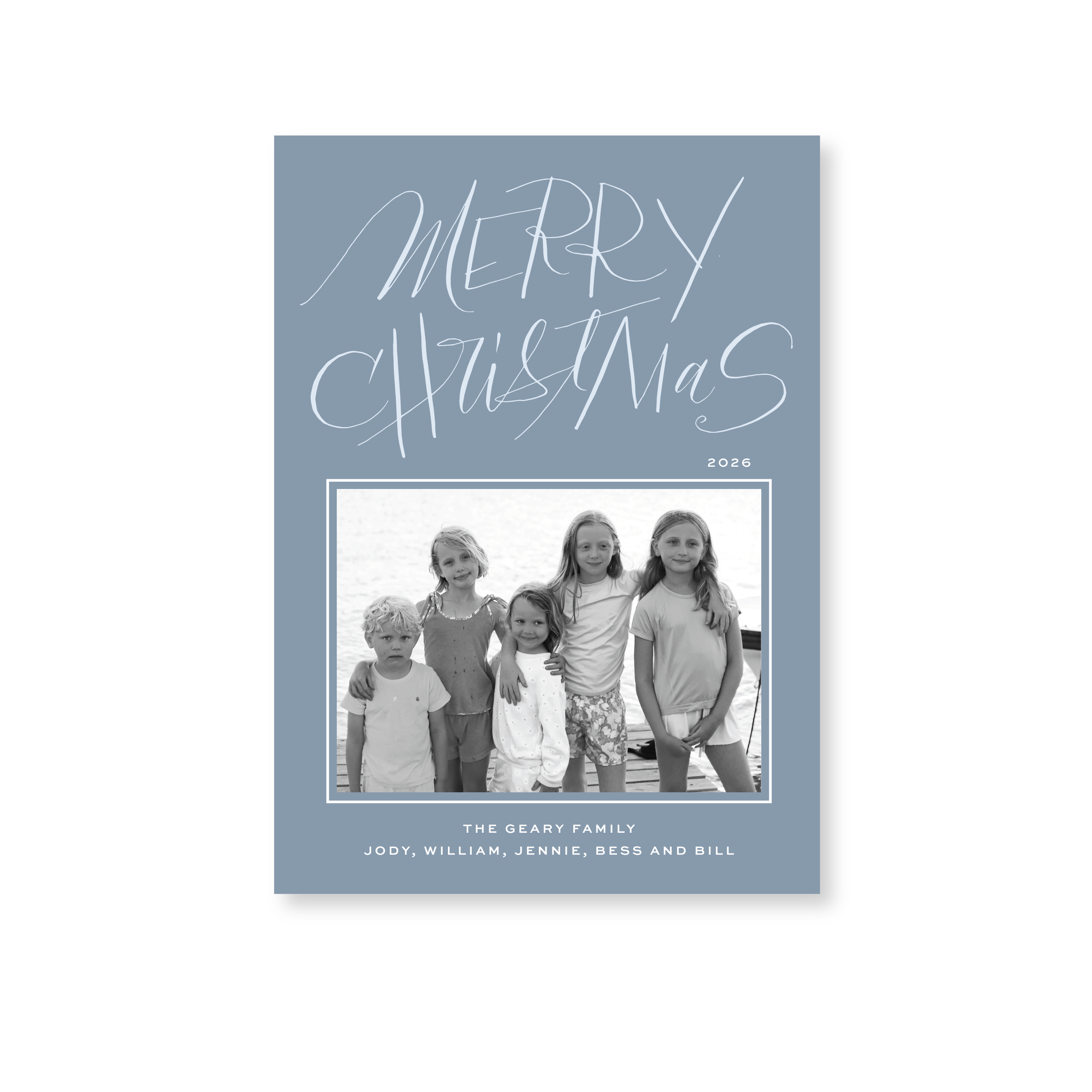 Larkin Classic Flat Print Holiday Card, Medium