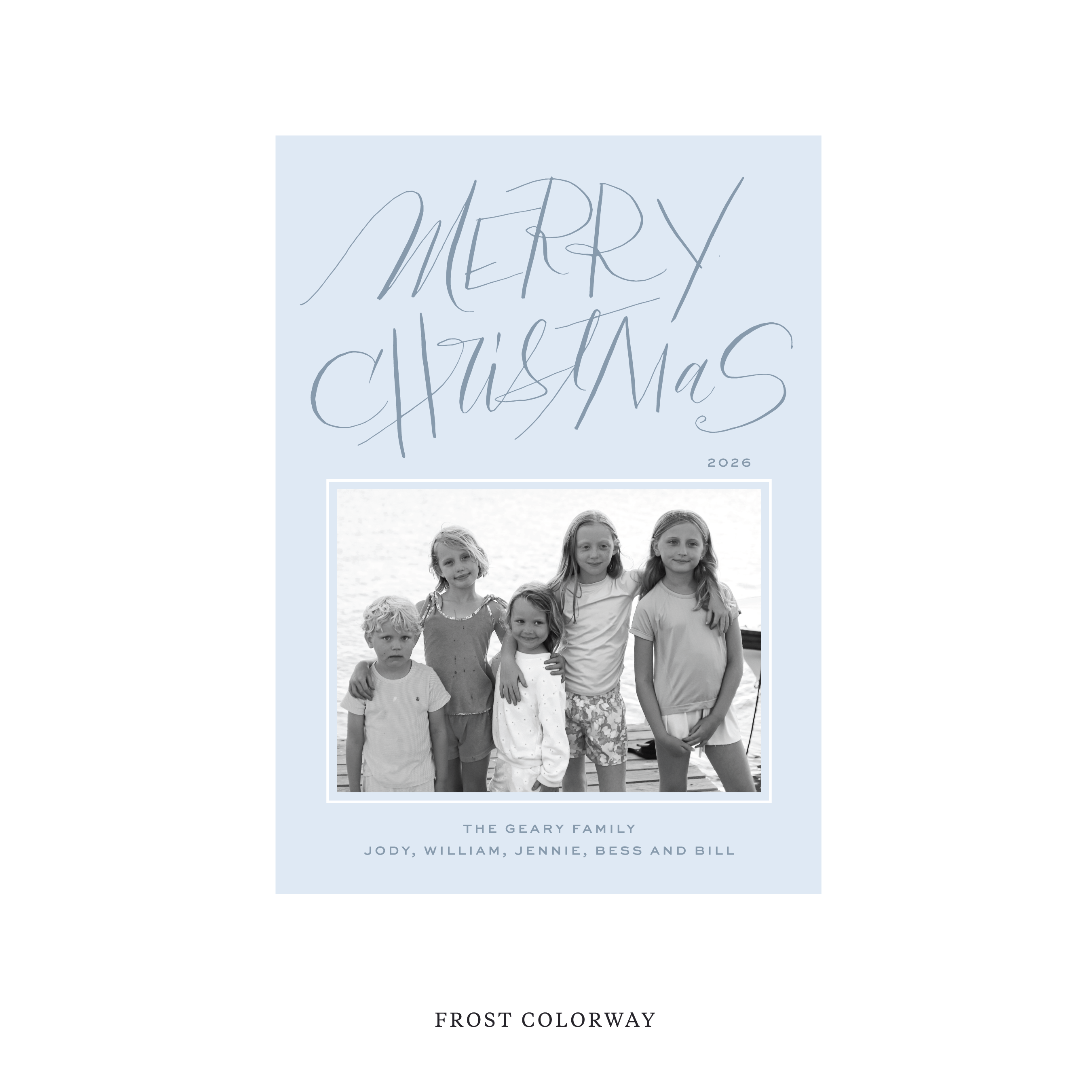 Larkin Classic Flat Print Holiday Card, Medium