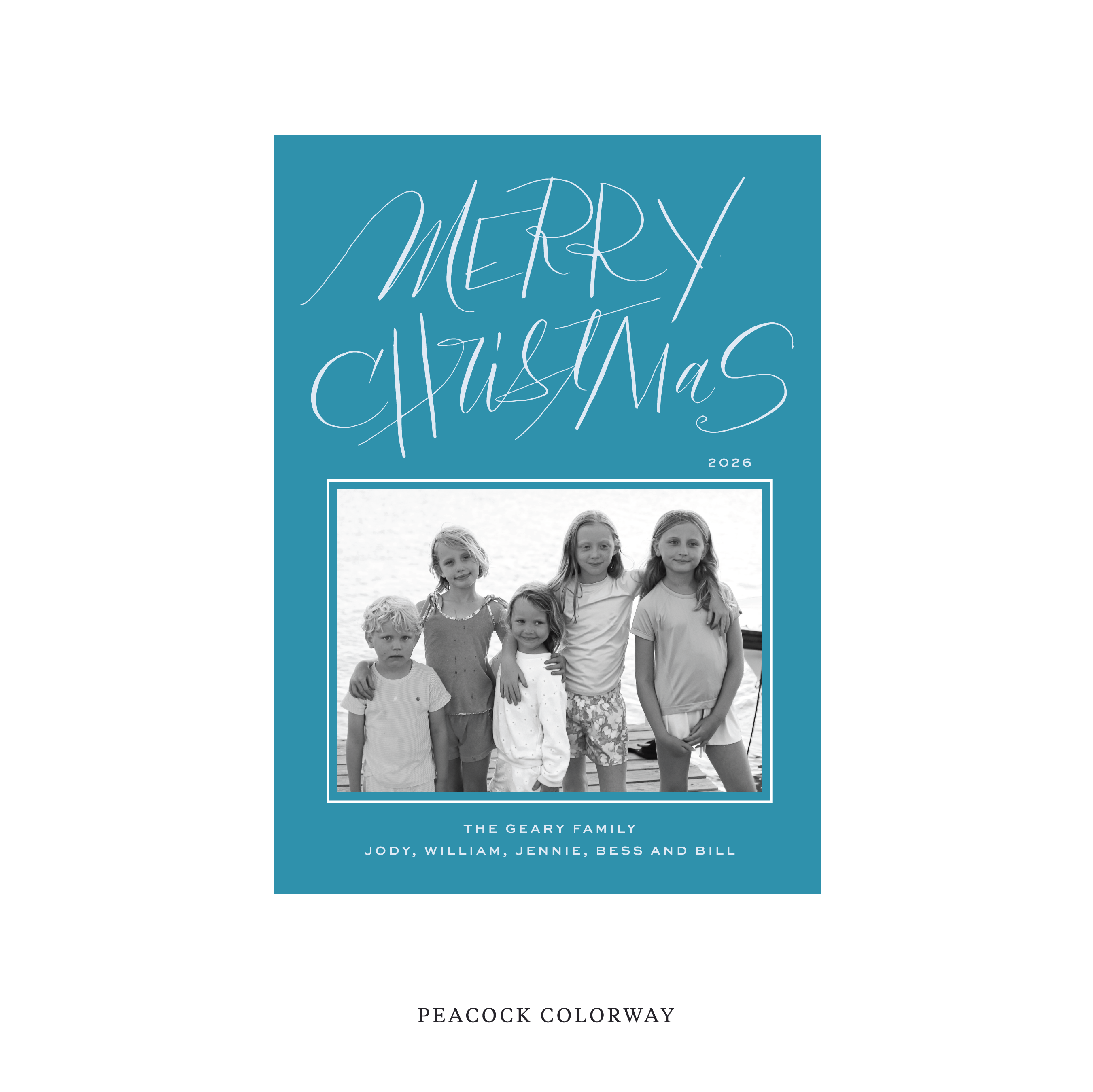 Larkin Classic Flat Print Holiday Card, Medium