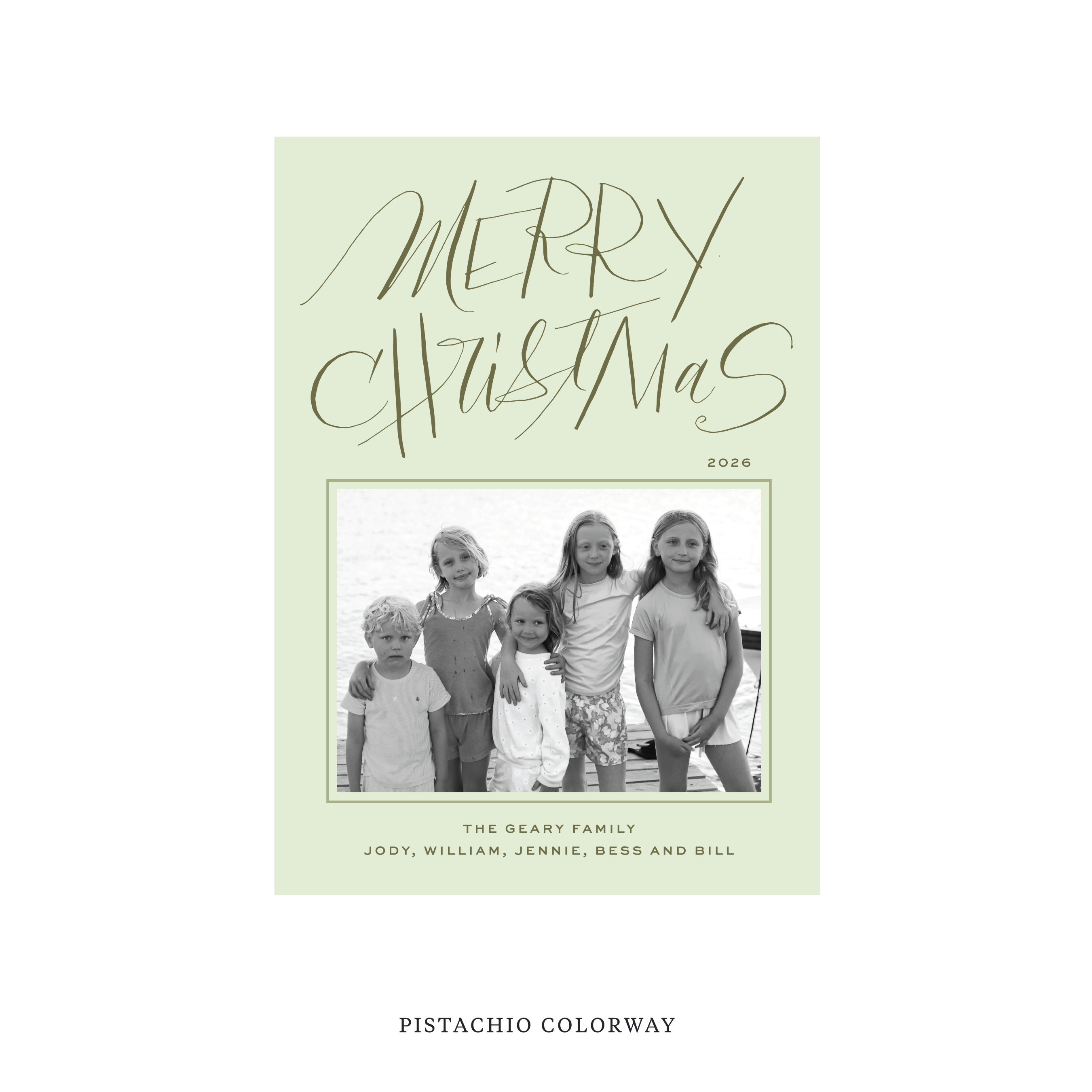 Larkin Classic Flat Print Holiday Card, Medium