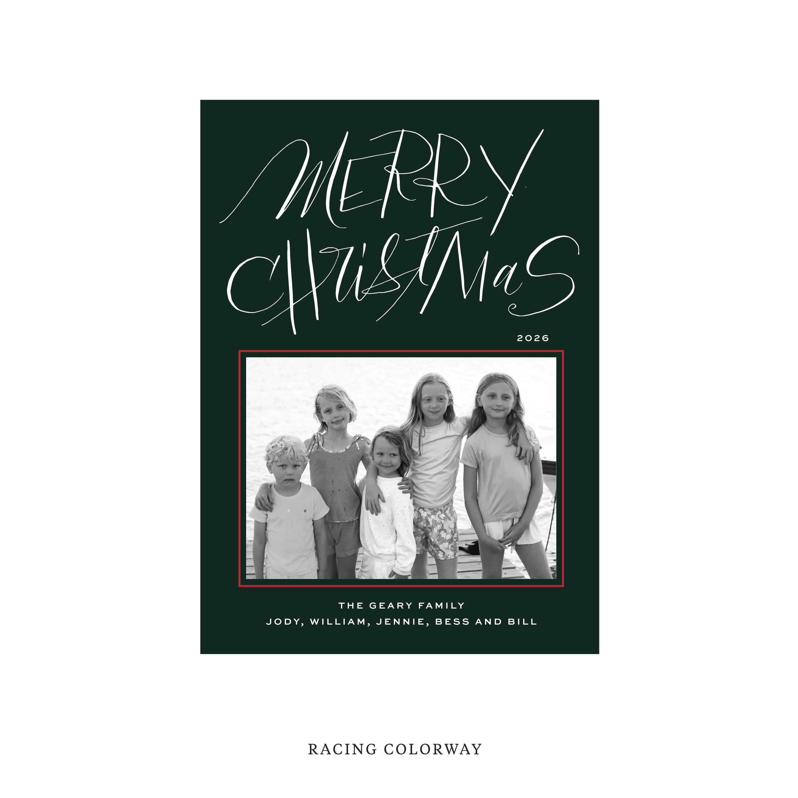 Larkin Classic Flat Print Holiday Card, Medium
