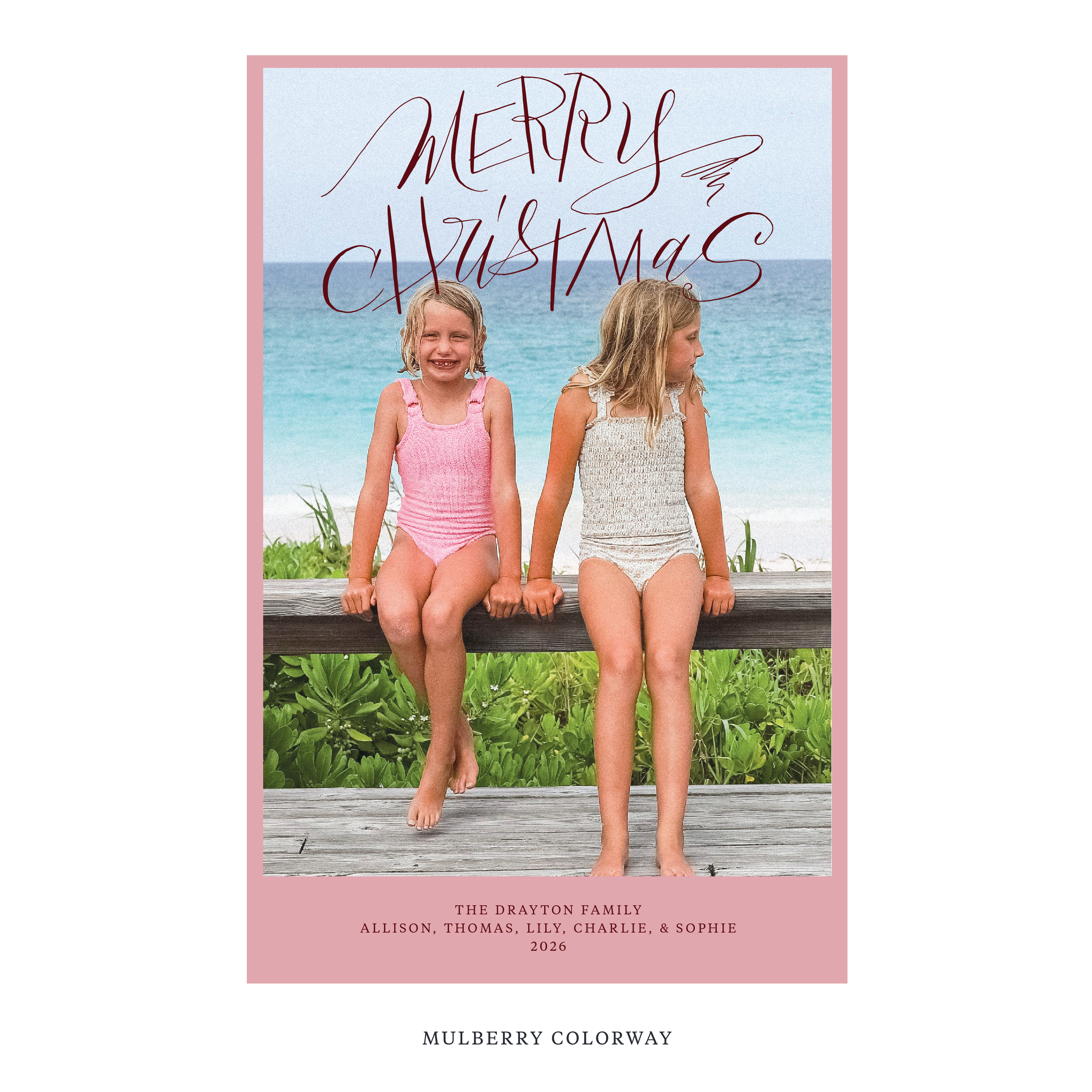 Larkin Digital Photo Holiday Card, Extra Large