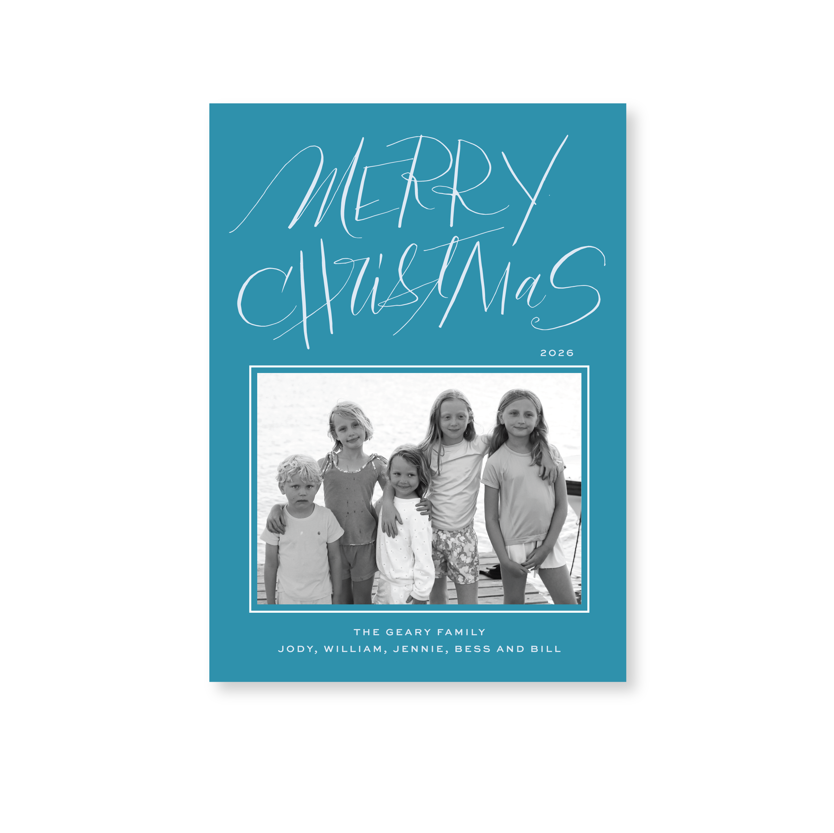 Larkin Classic Flat Print Holiday Card, Medium