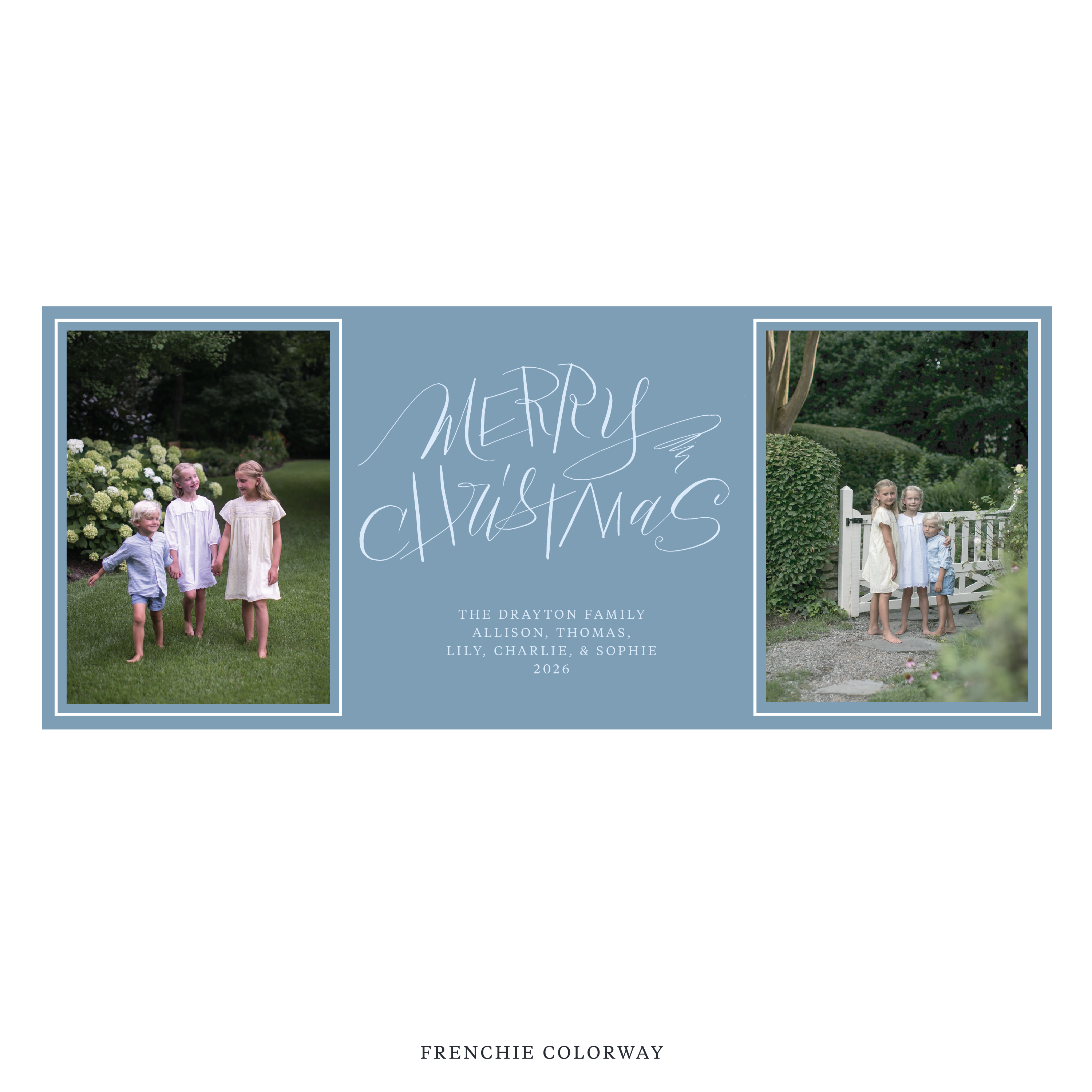 Larkin Digital Photo Holiday Card, Skinny